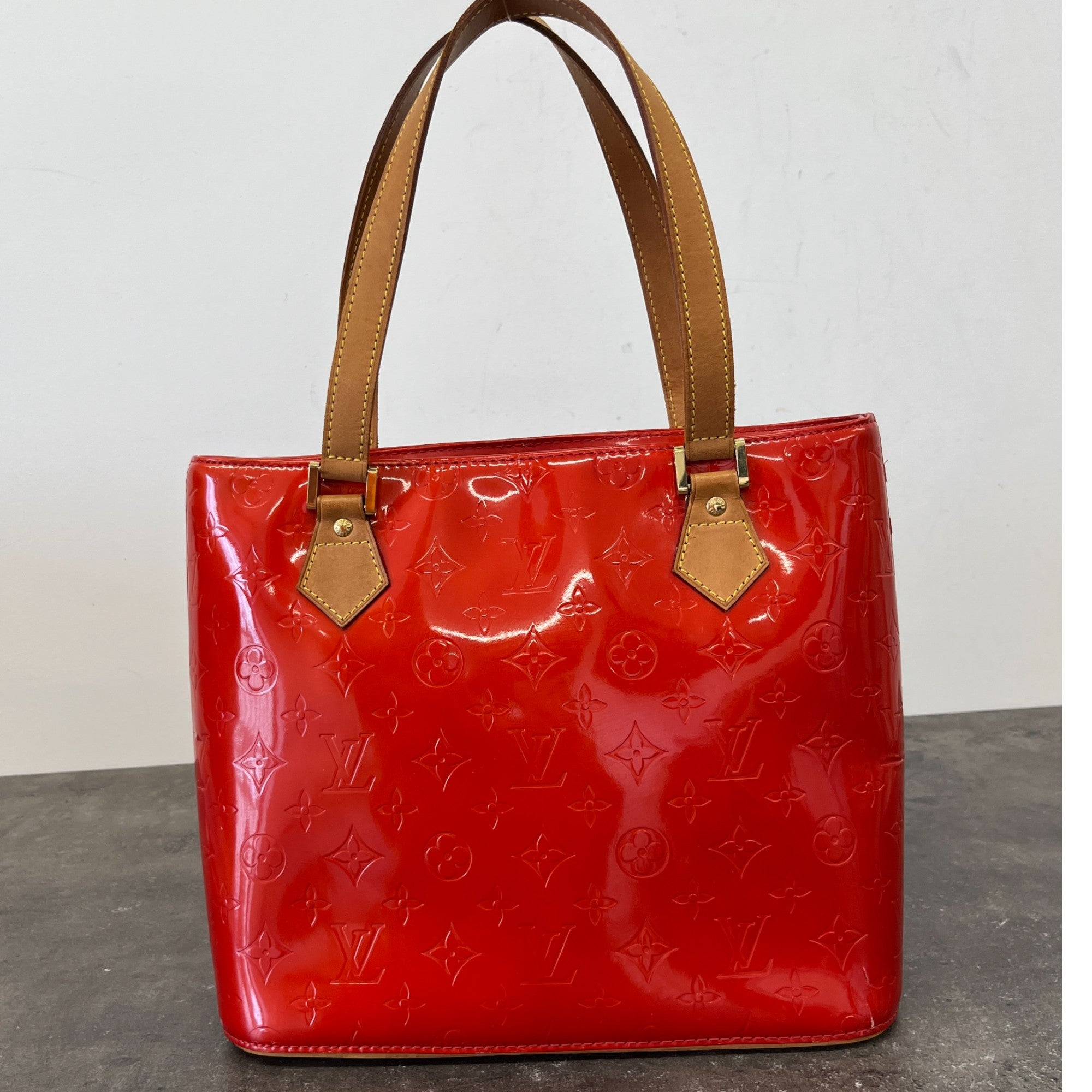 Women's Vernis Leather Houston Bag Red