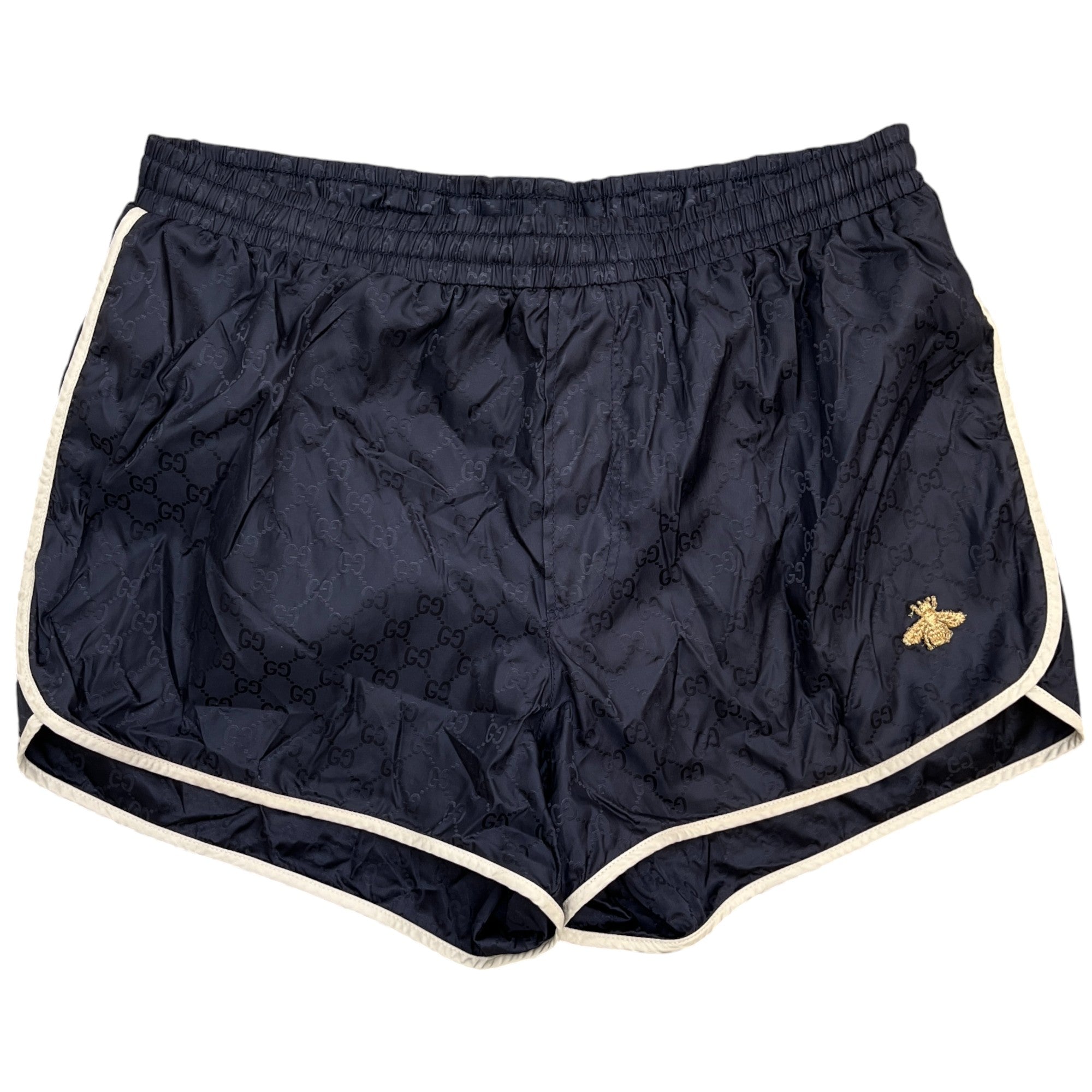 Men's Gg Embroidered Bee Swim Shorts Navy Size W28 / IT 44