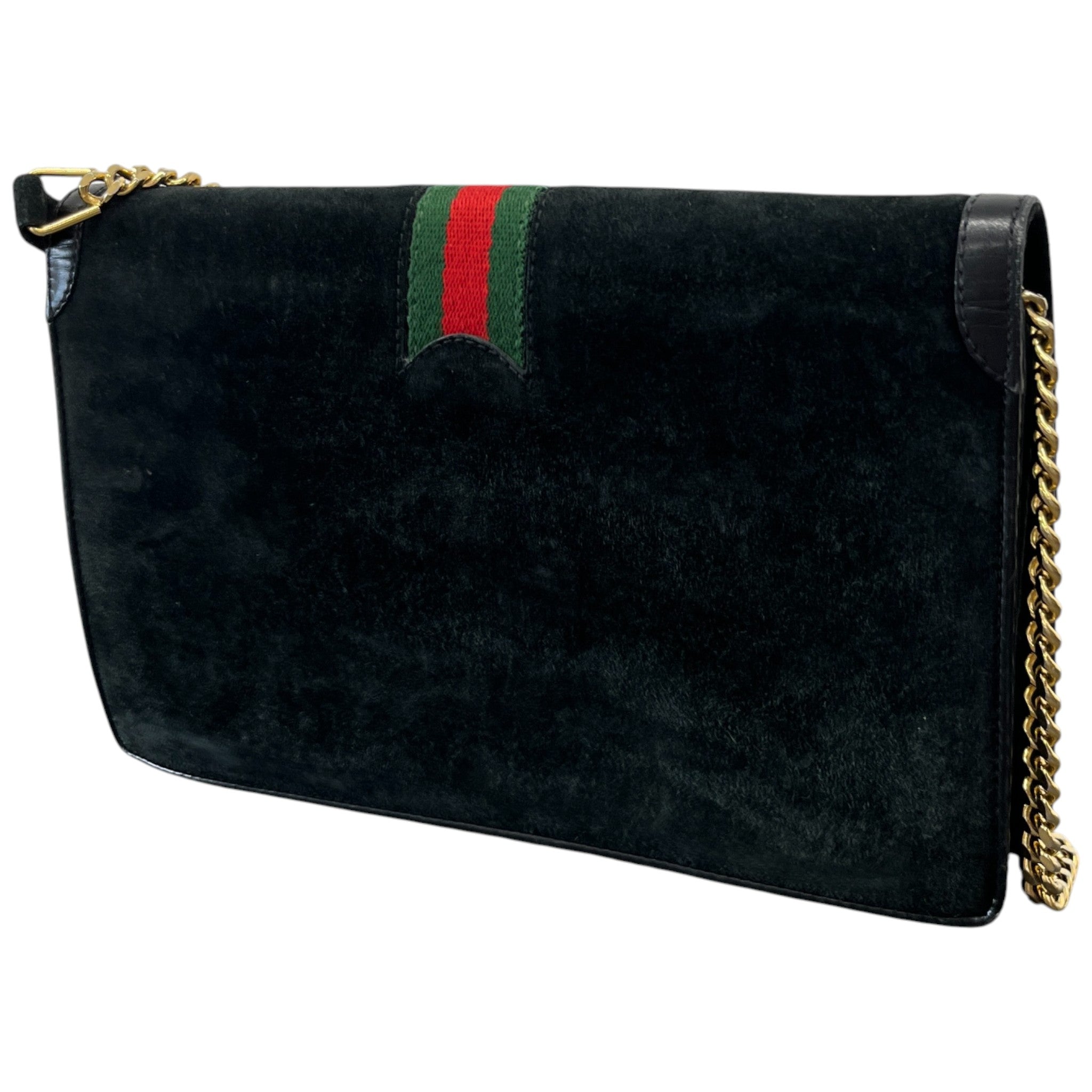 Women's Vintage Suede Web Bag Black