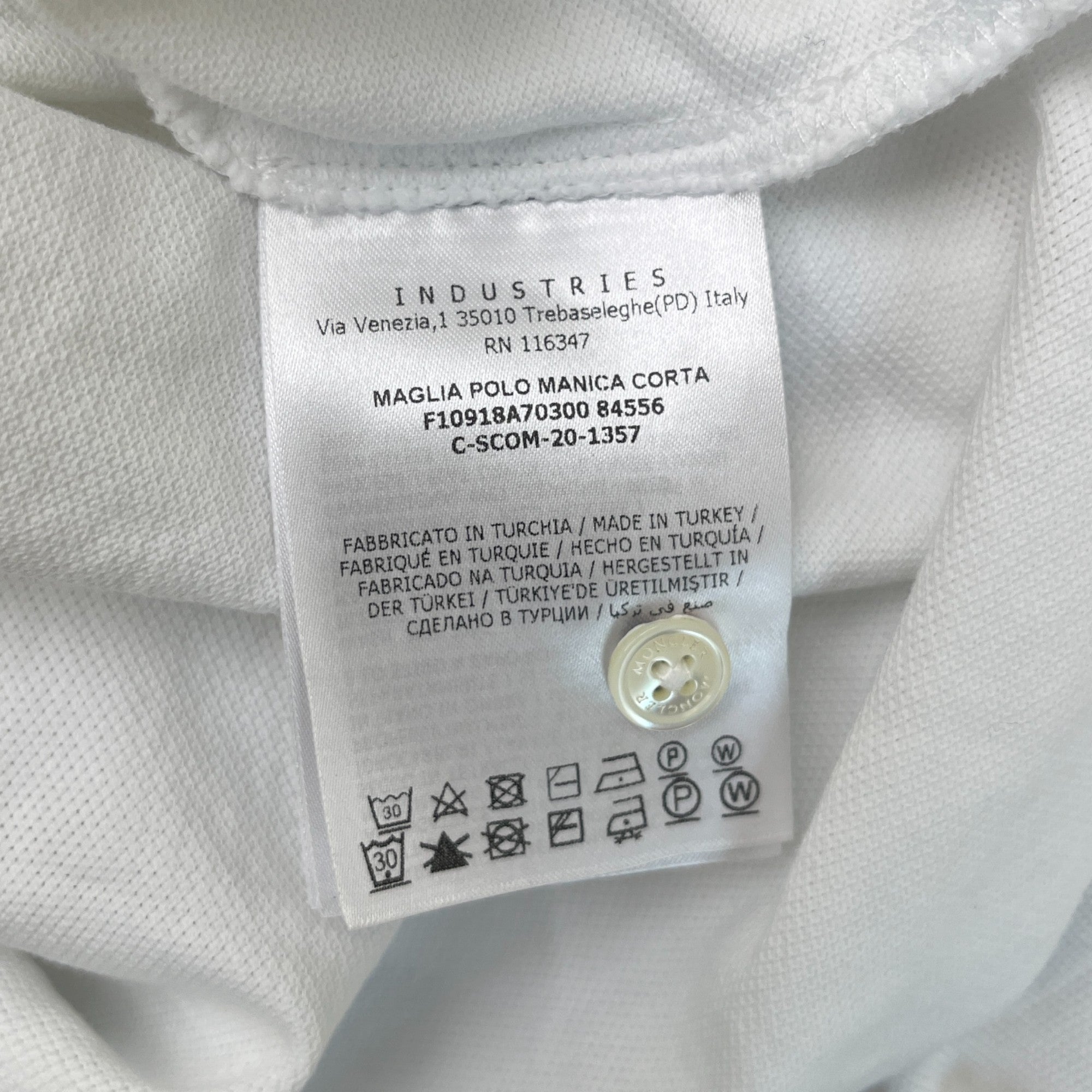 Men's Maglia Polo Shirt White Size S