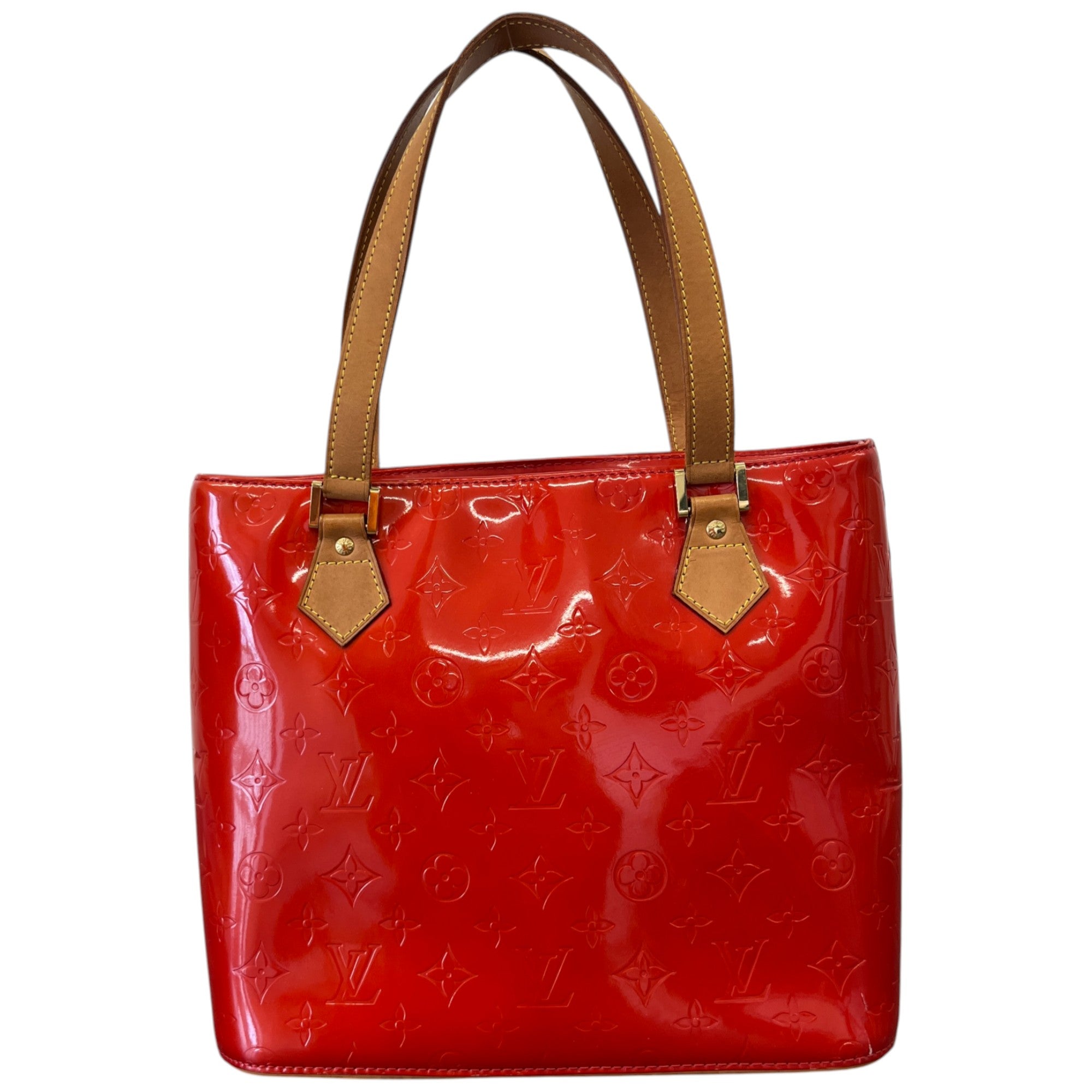 Women's Vernis Leather Houston Bag Red