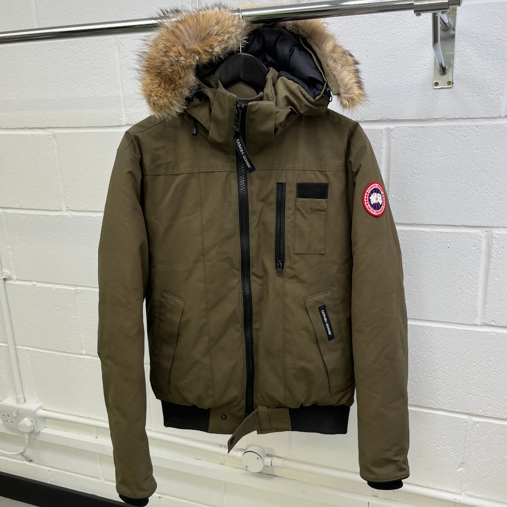 Men's Borden Bomber Down Jacket Green Size S