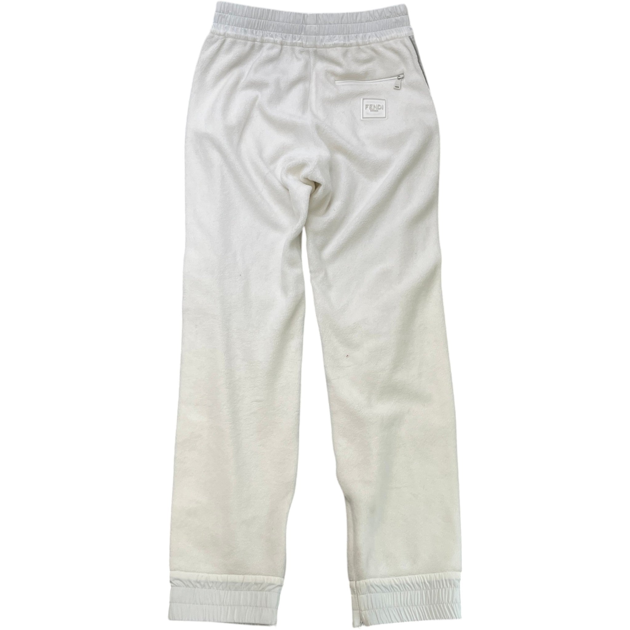 Men's Tape Logo Joggers White Size M