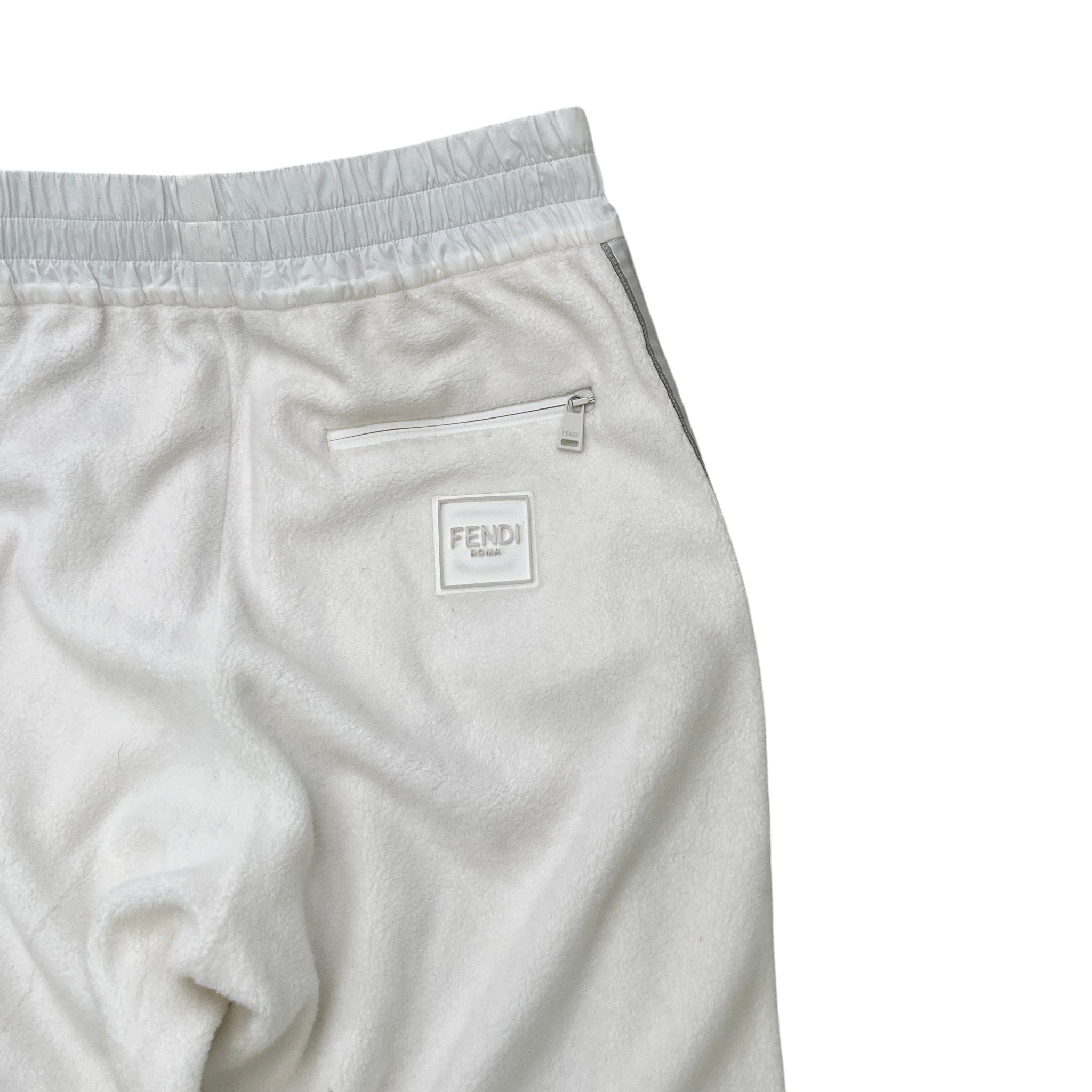 Men's Tape Logo Joggers White Size M