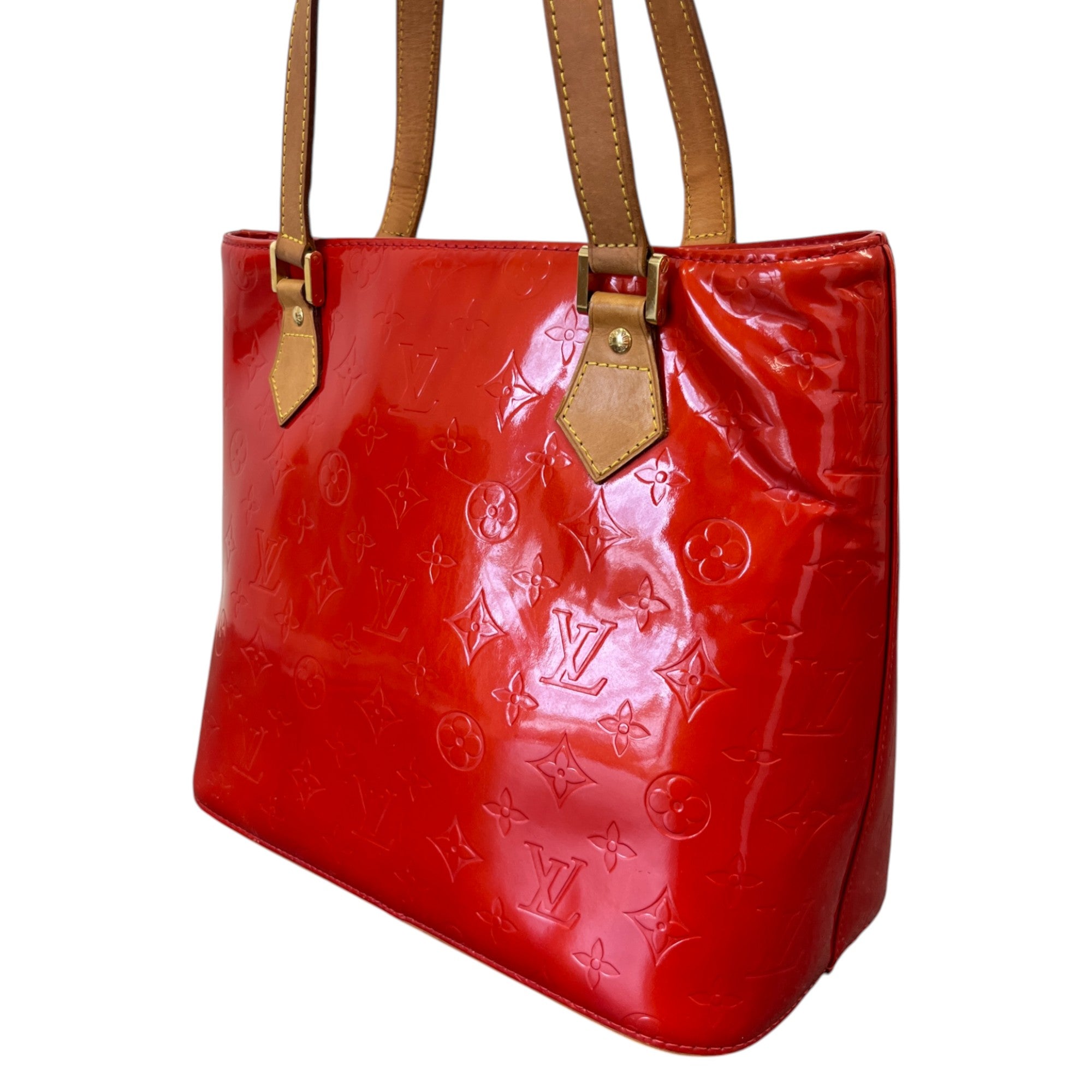 Women's Vernis Leather Houston Bag Red