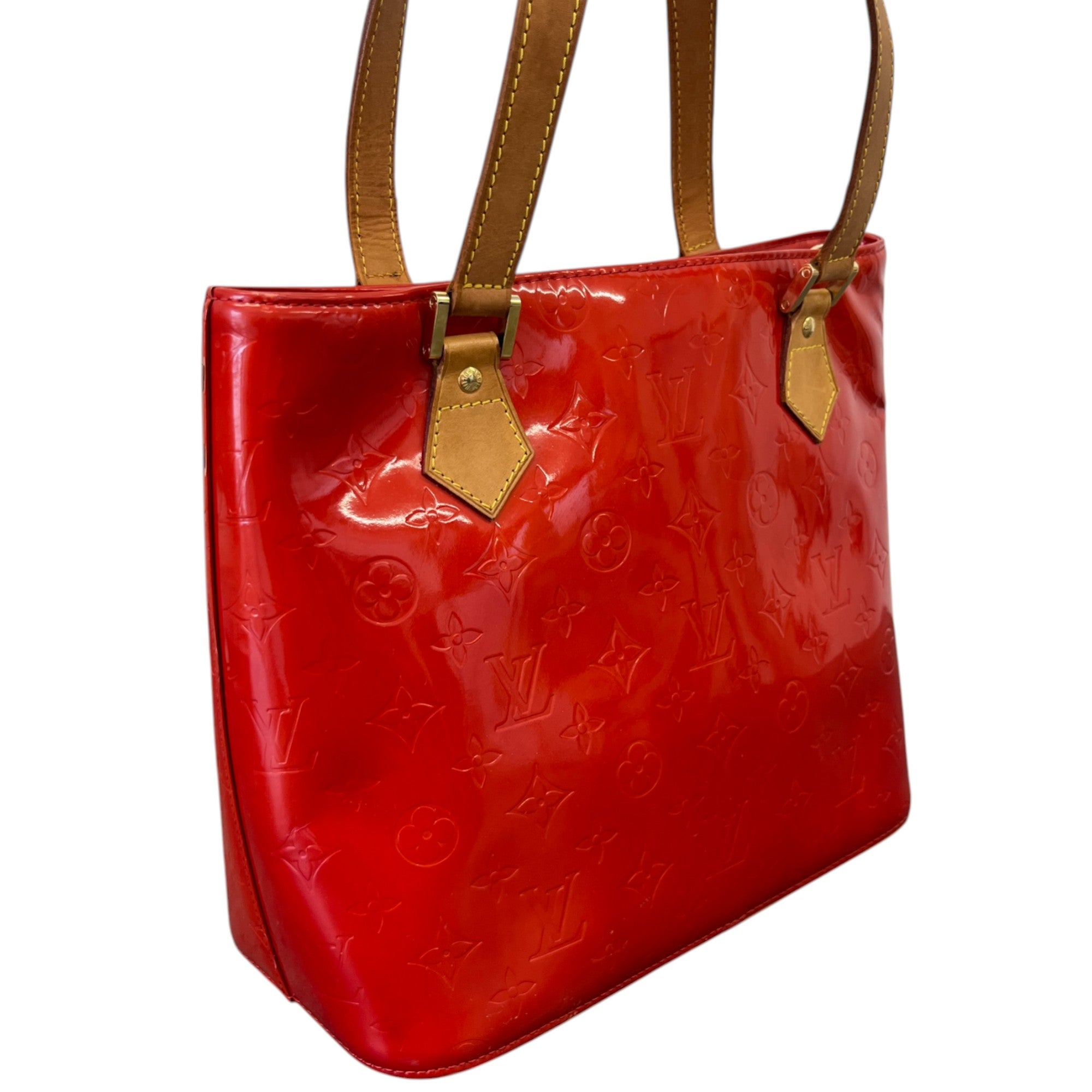 Women's Vernis Leather Houston Bag Red