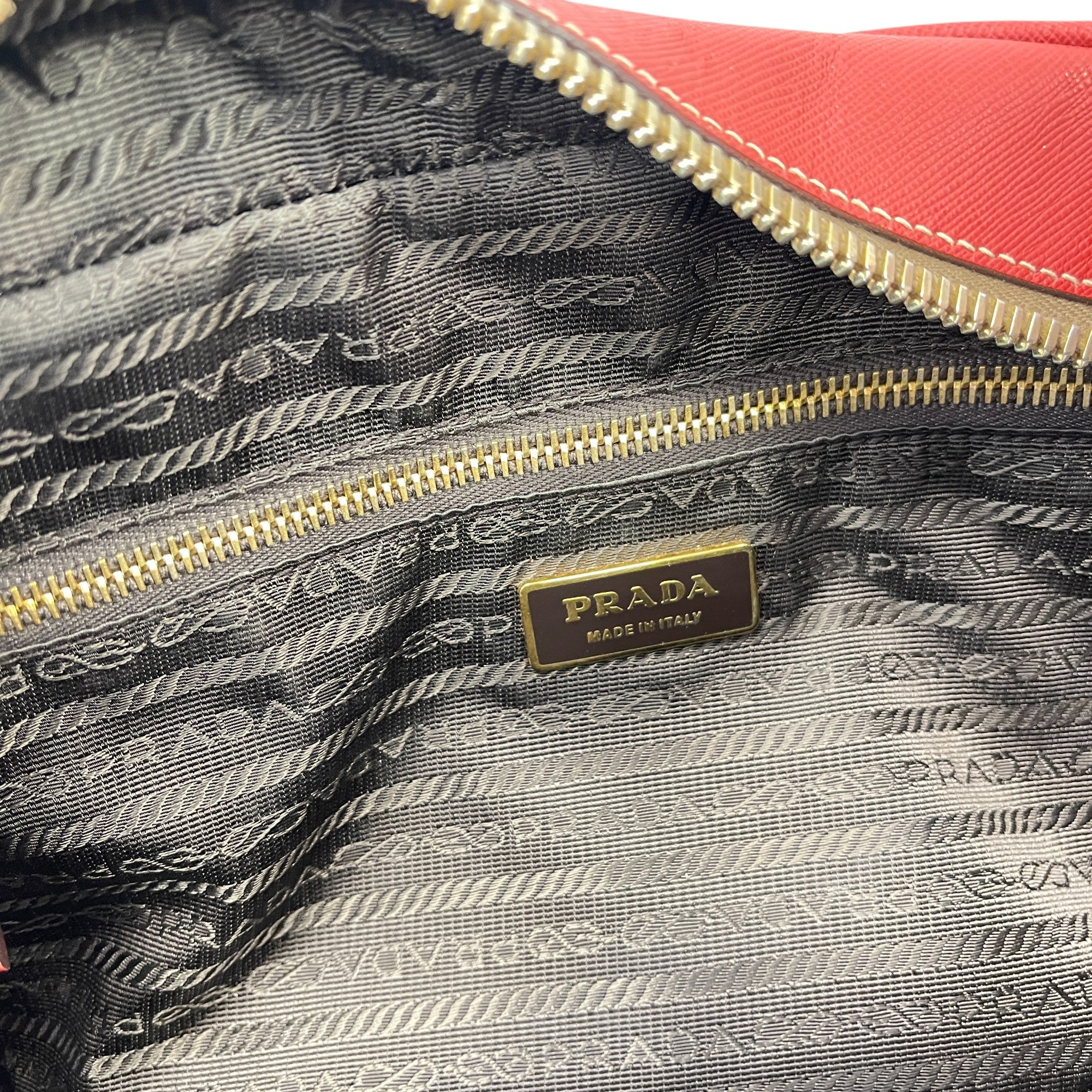 Women's Cerise Saffiano Bauletto Tote Bag Red