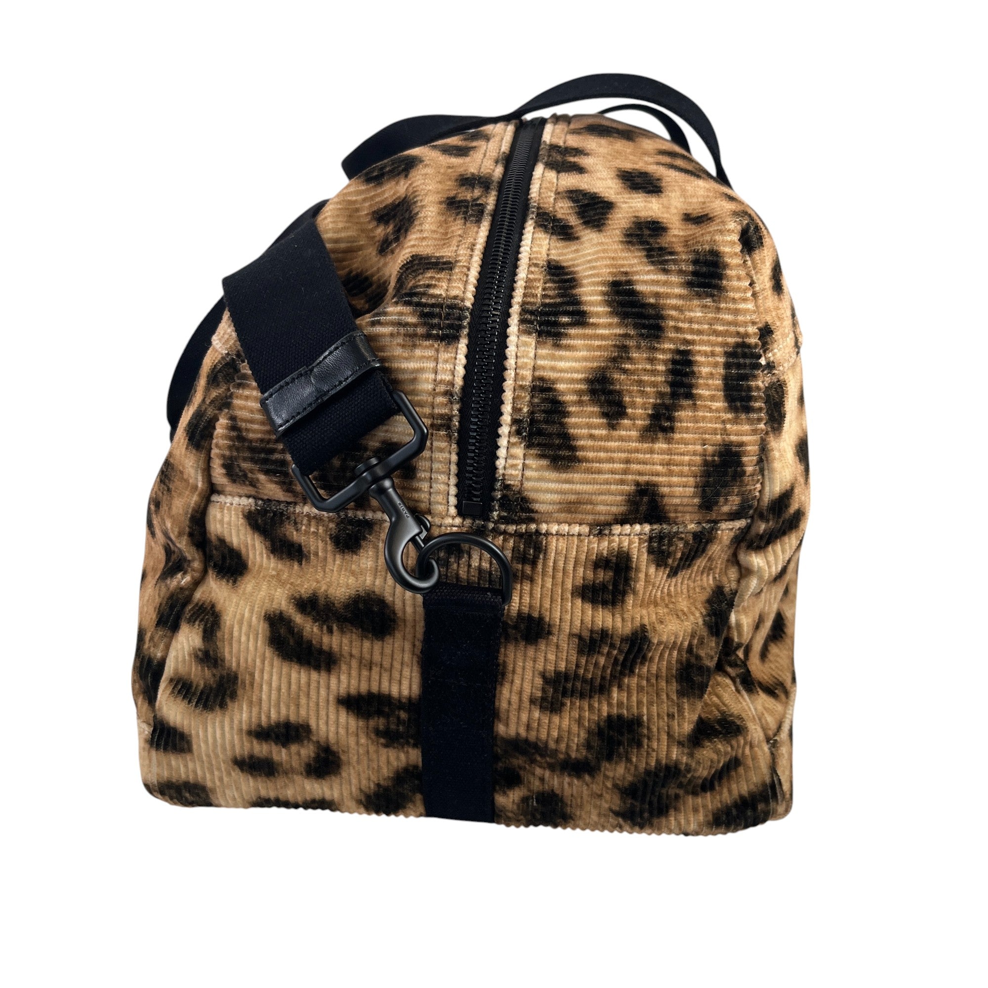 Men's Corduroy Leopard Weekend Bag Brown