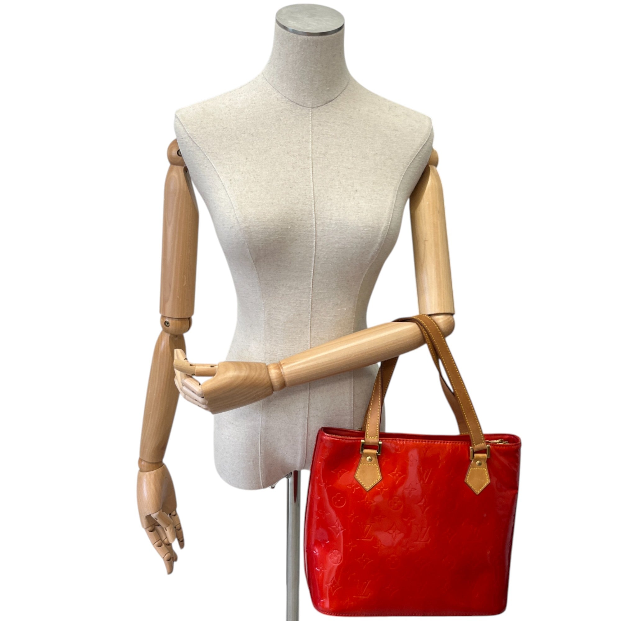 Women's Vernis Leather Houston Bag Red