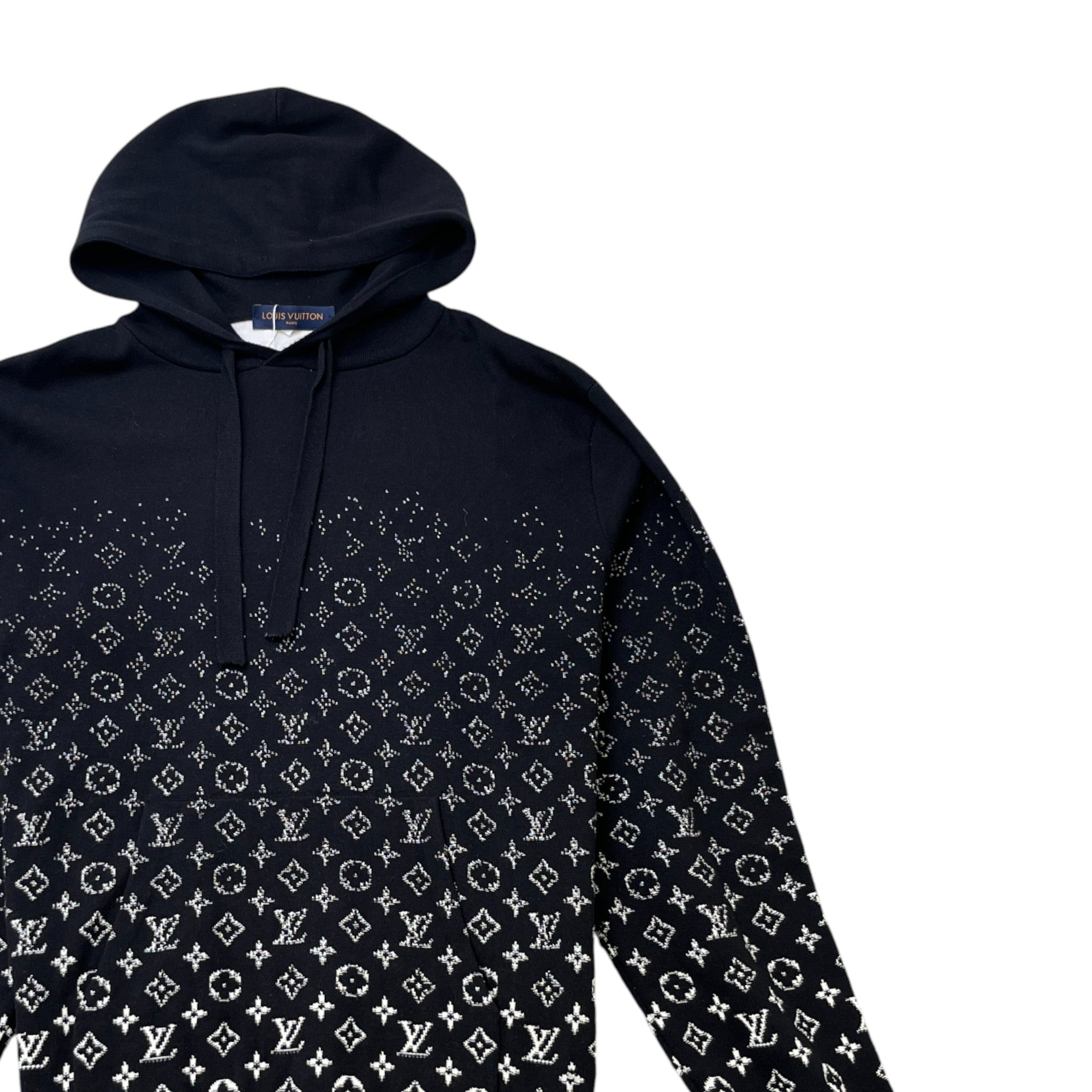 Men's Monogram Gradient Hoodie Black Size XL