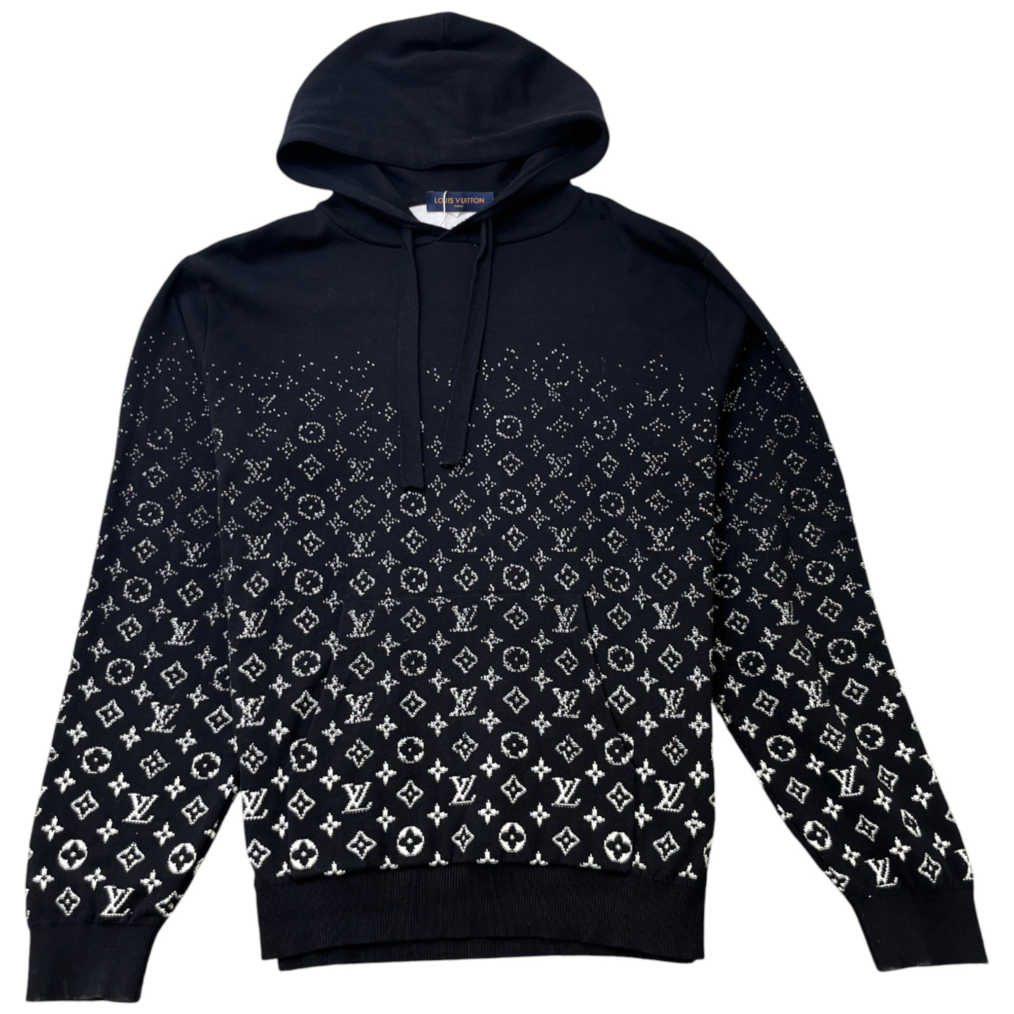 Men's Monogram Gradient Hoodie Black Size XL