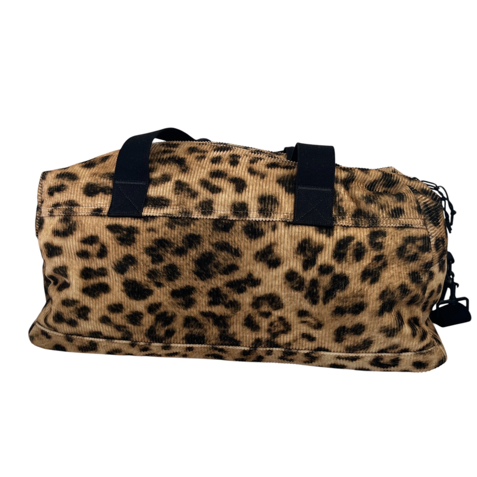 Men's Corduroy Leopard Weekend Bag Brown