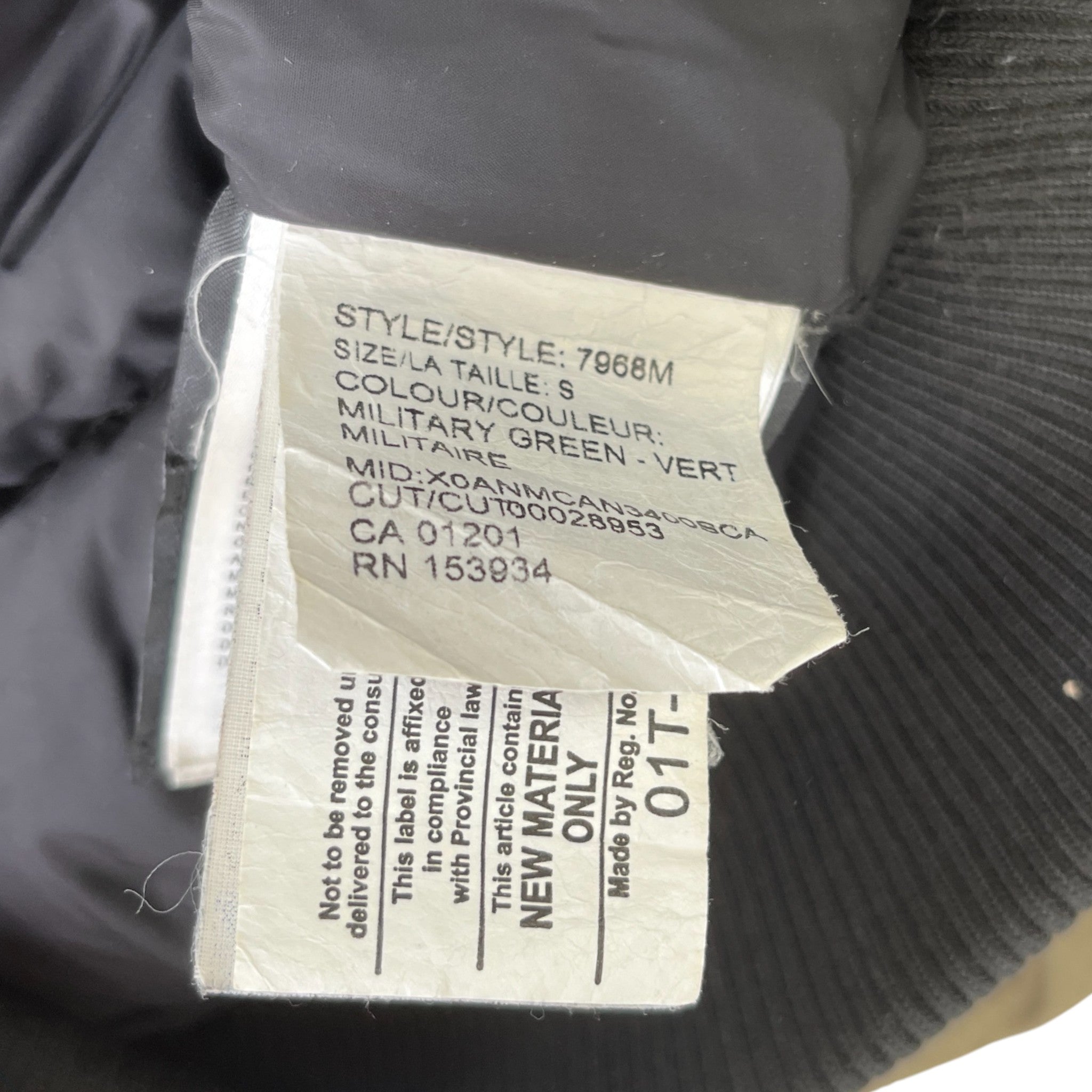 Men's Borden Bomber Down Jacket Green Size S