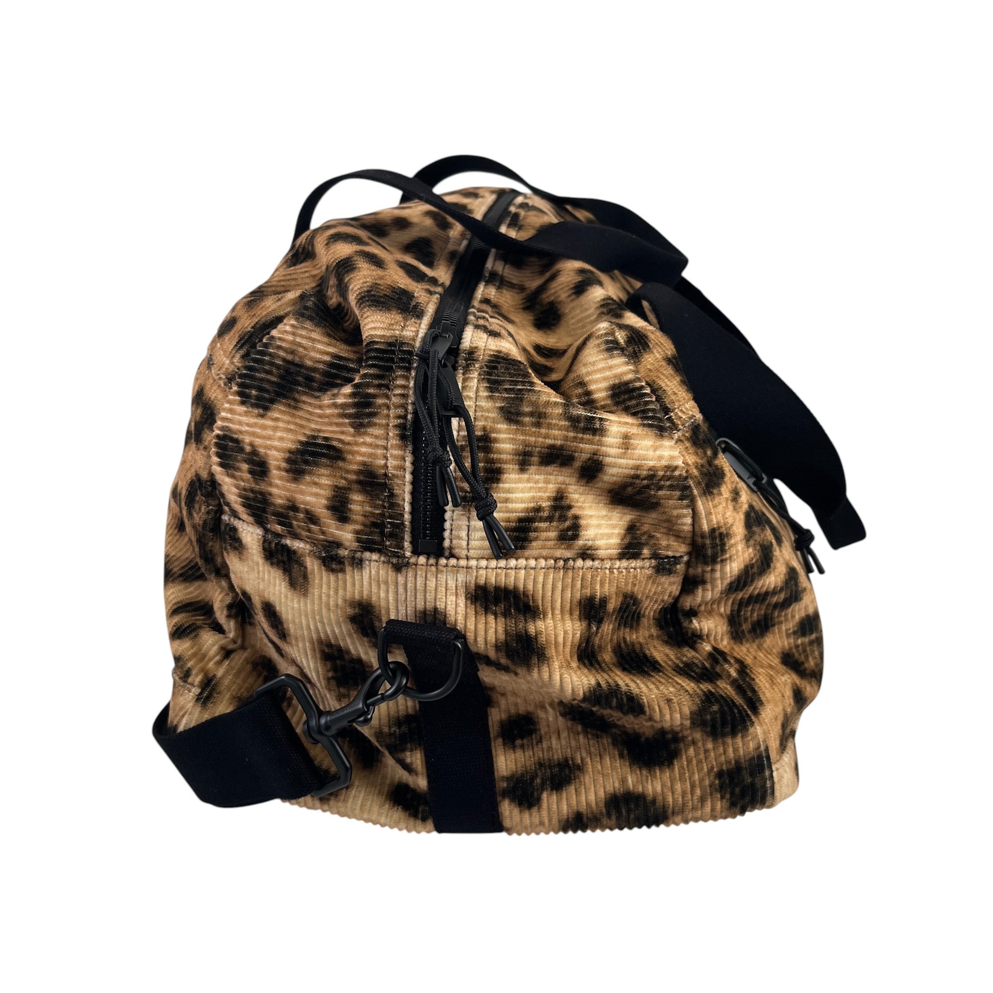 Men's Corduroy Leopard Weekend Bag Brown