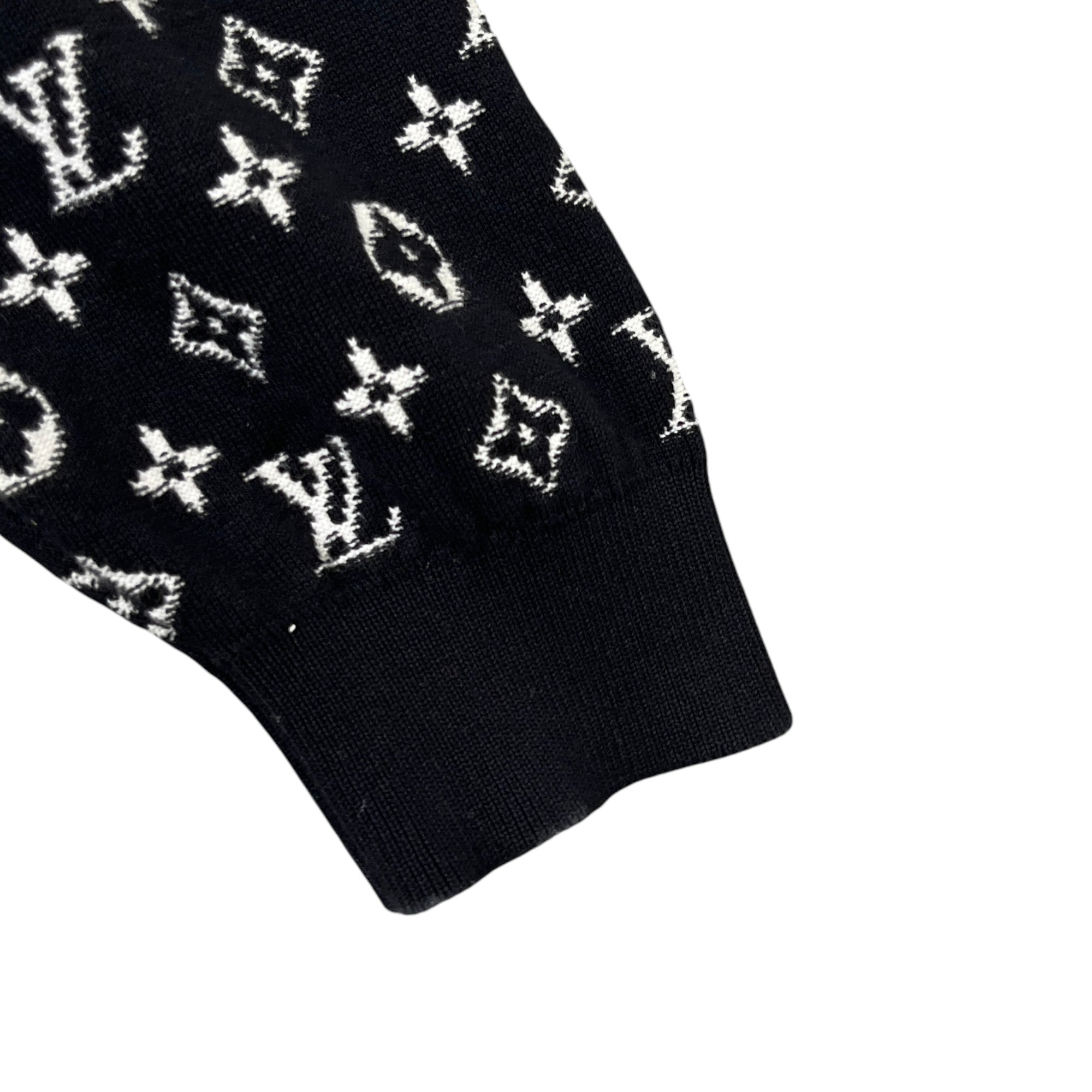 Men's Monogram Gradient Hoodie Black Size XL