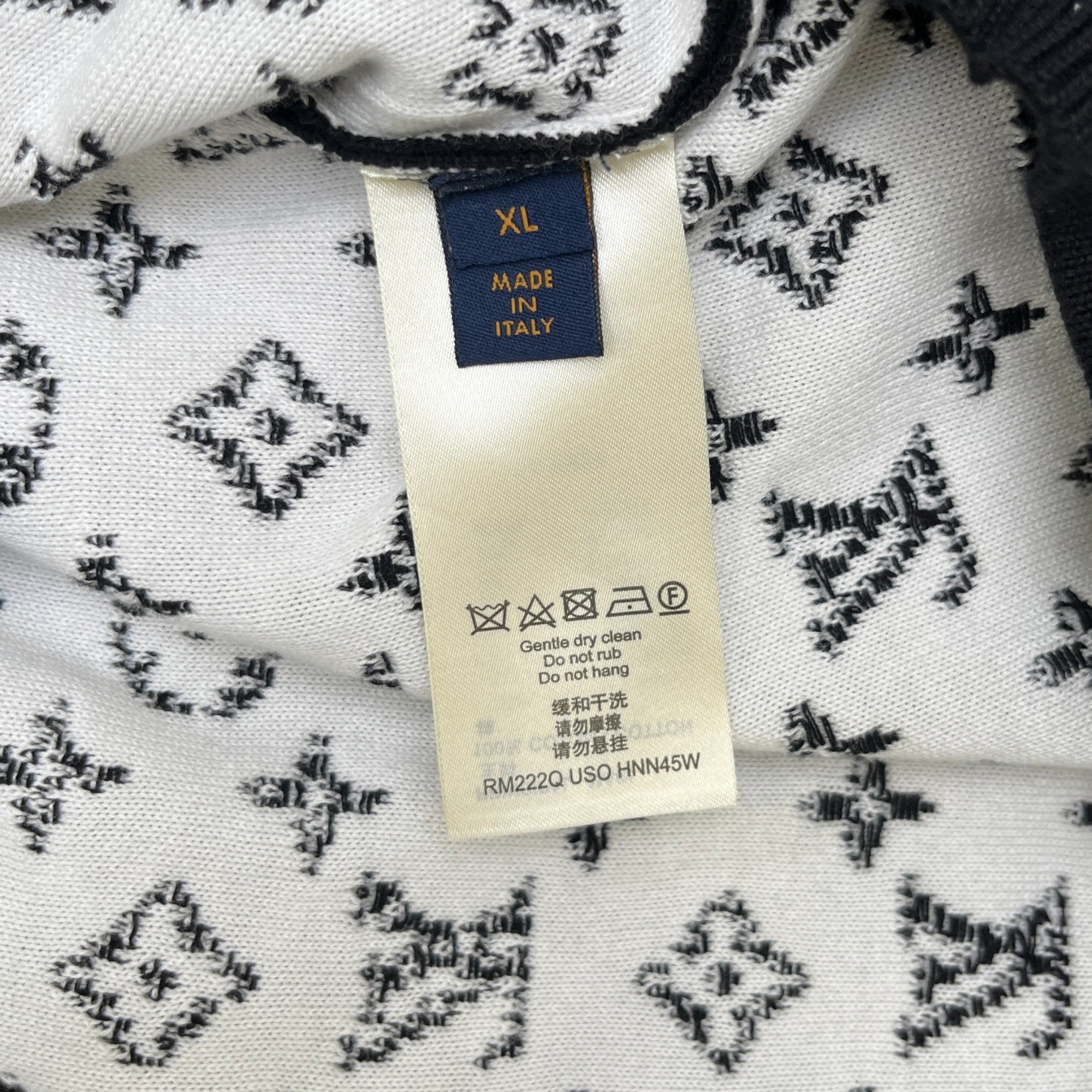 Men's Monogram Gradient Hoodie Black Size XL