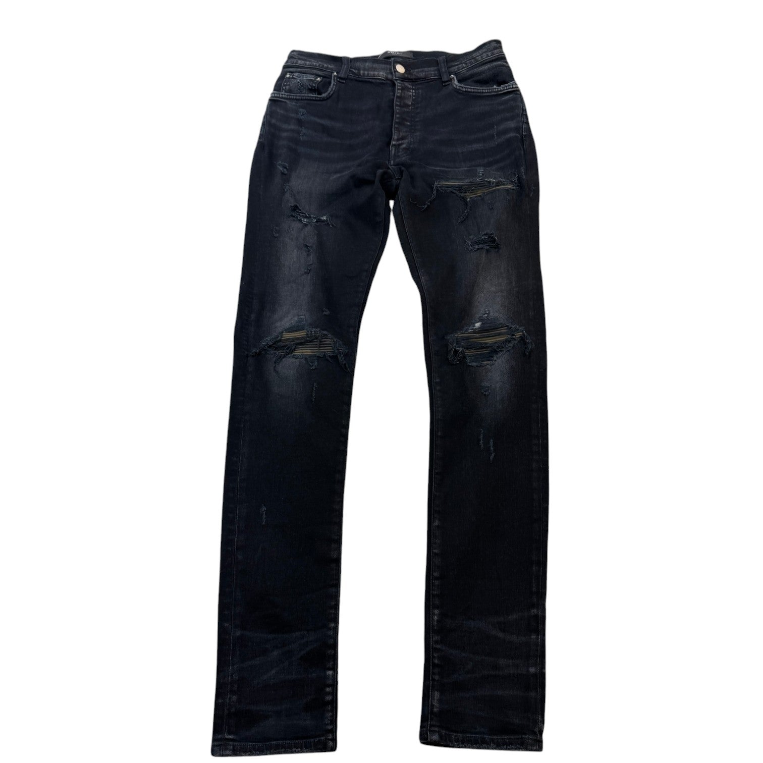 Men's Mx1 Distressed Jeans Black Size Waist 34"