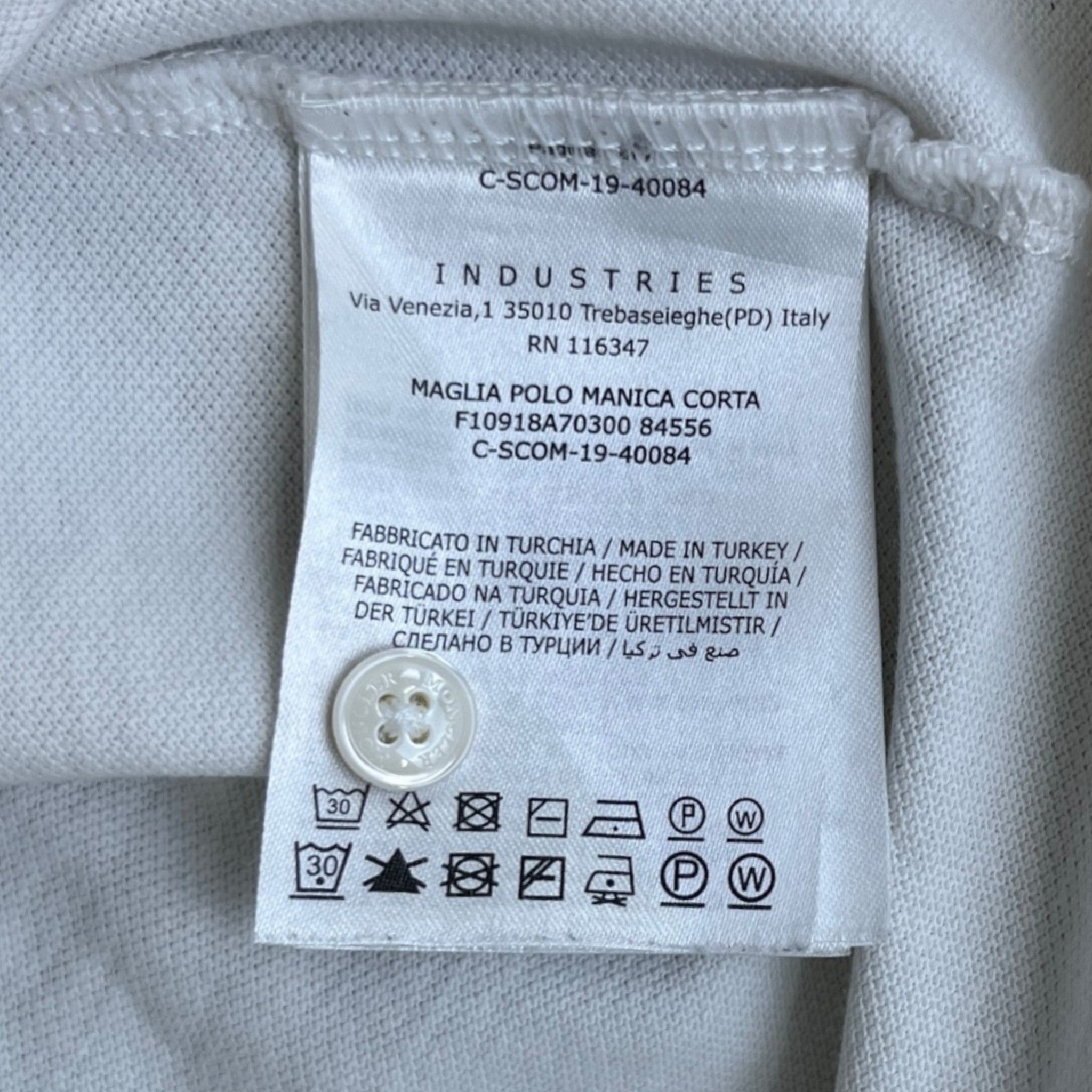 Men's Maglia Polo Shirt White Size M