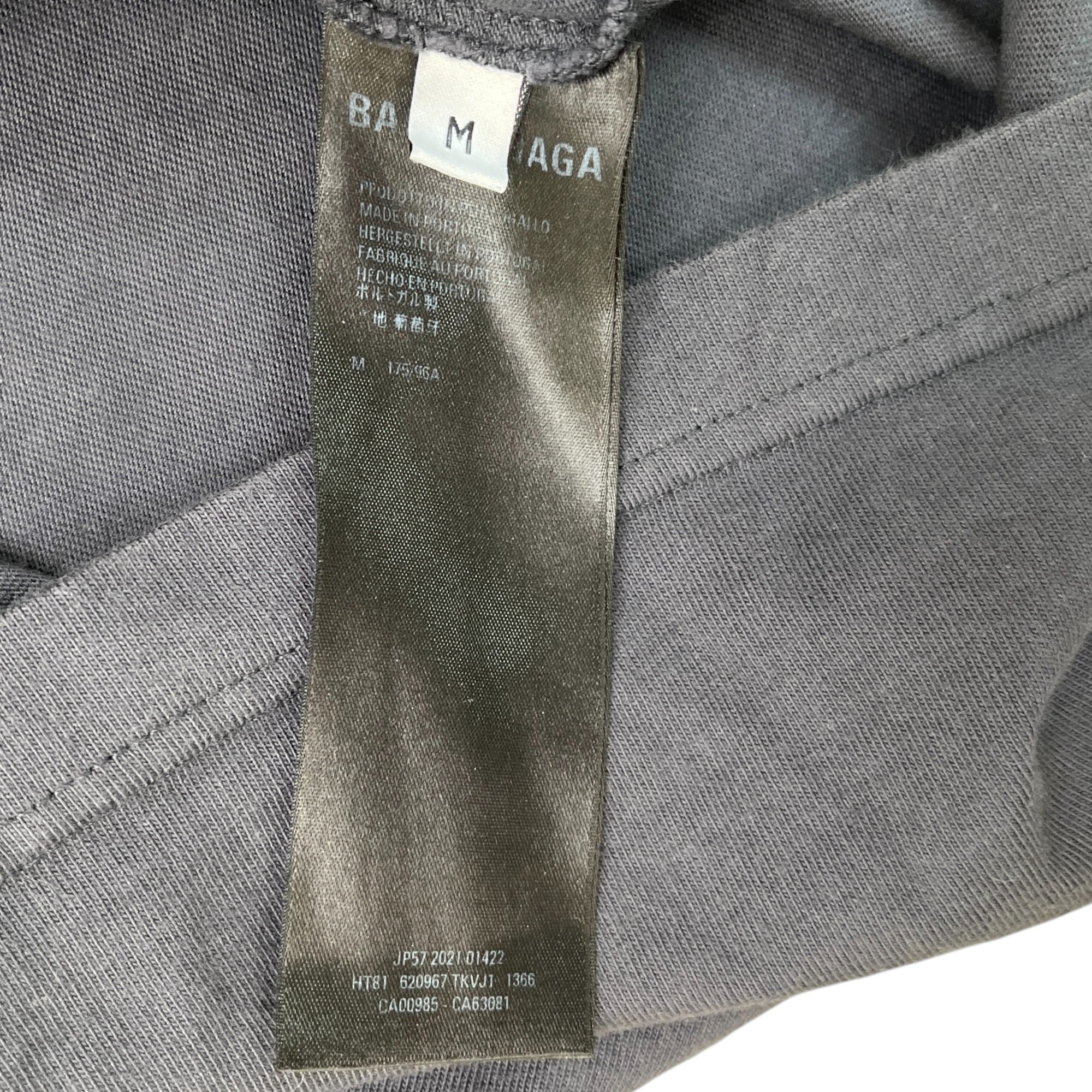 Men's Political Logo Print T-Shirt Grey Size M