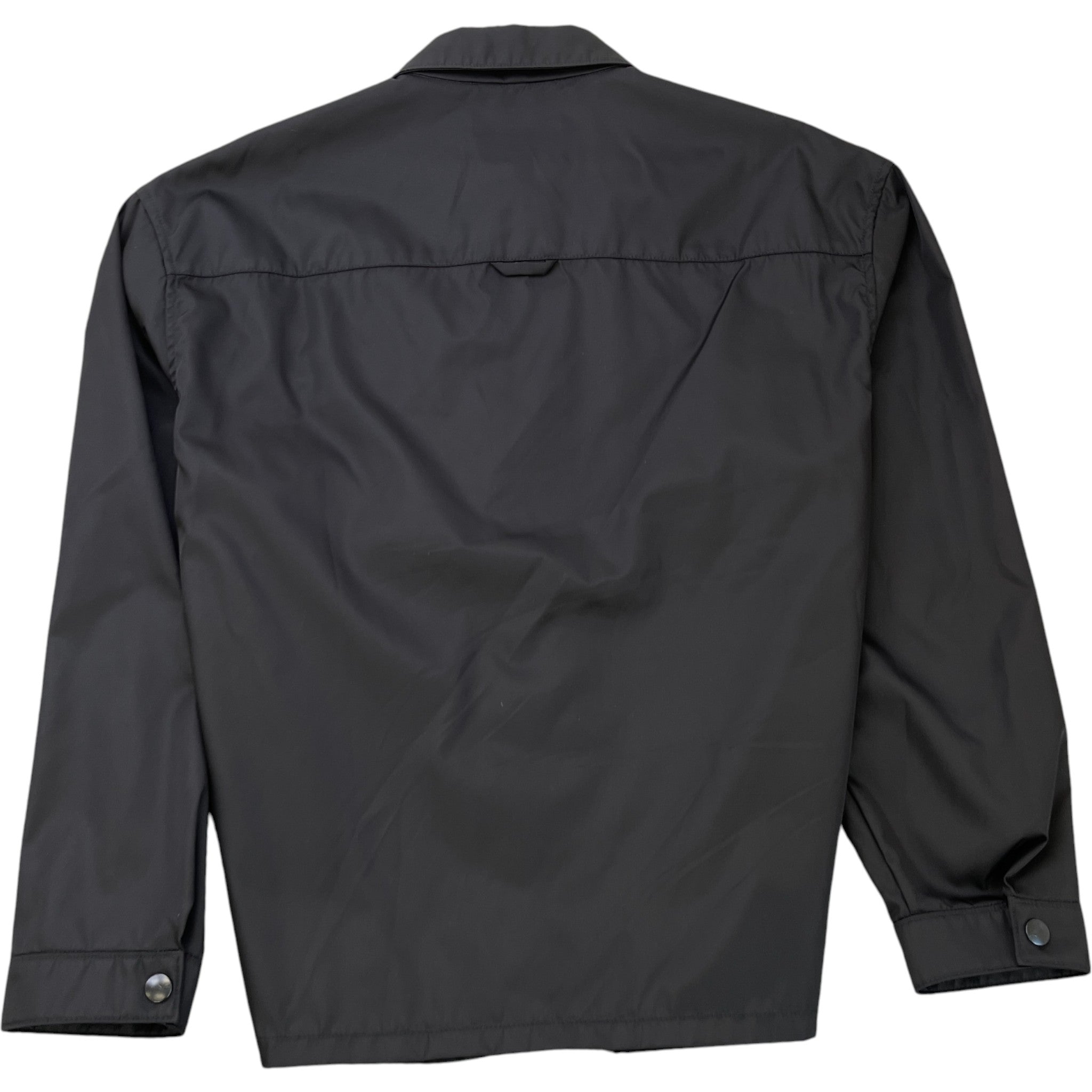 Men's Plaque Logo Re-Nylon OverShirt Black Size M