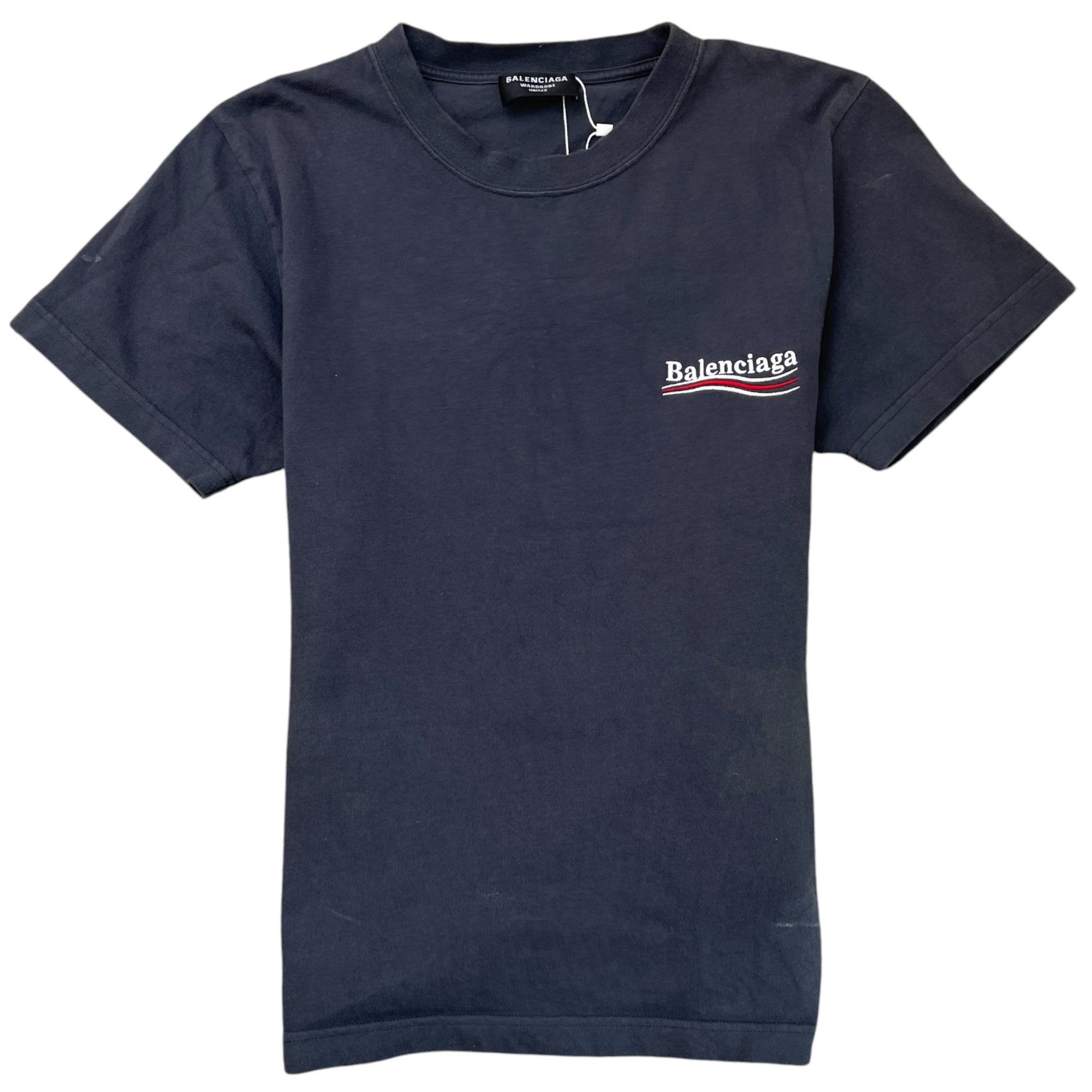 Men's Political Logo Print T-Shirt Grey Size M