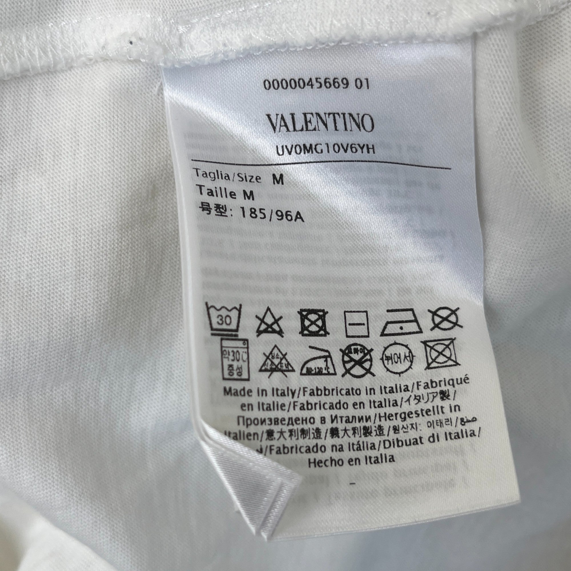 Men's Vltn Print T-Shirt White Size M