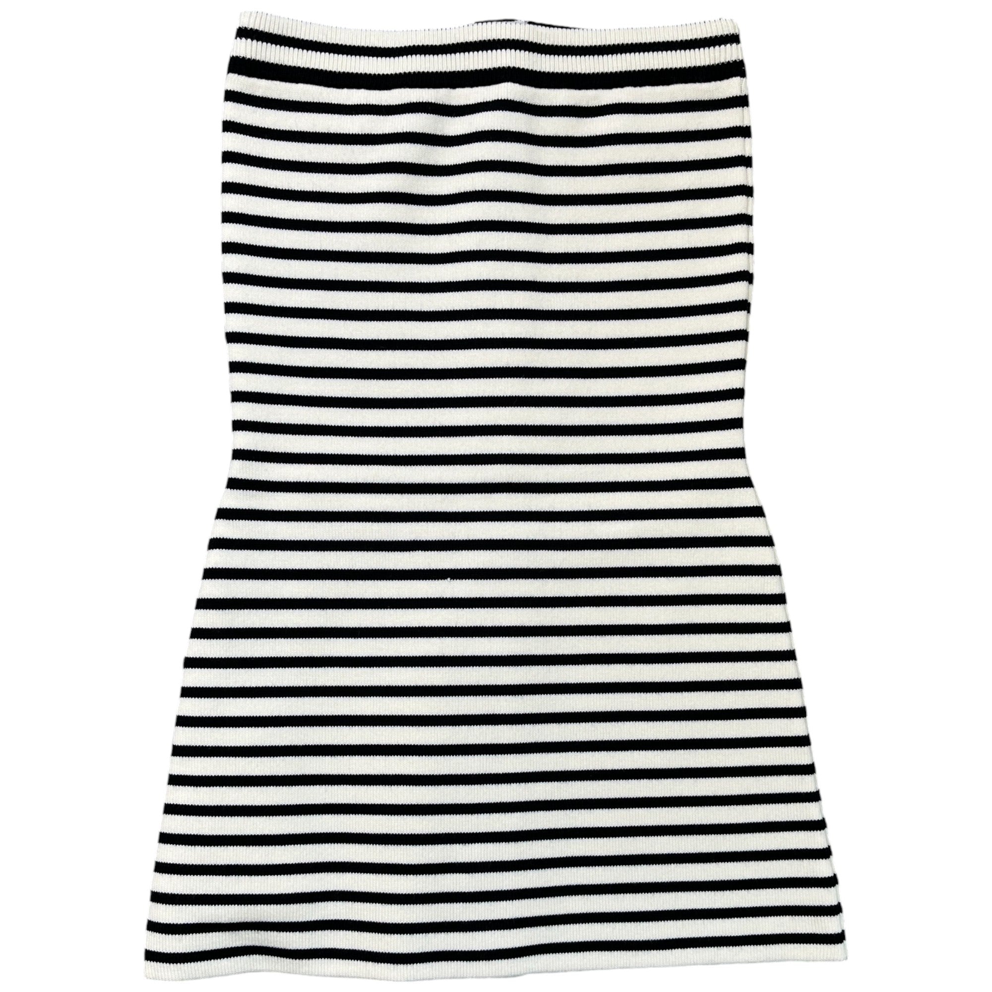 Women's Marinière Striped Knit Mini Dress Top Cream Size L