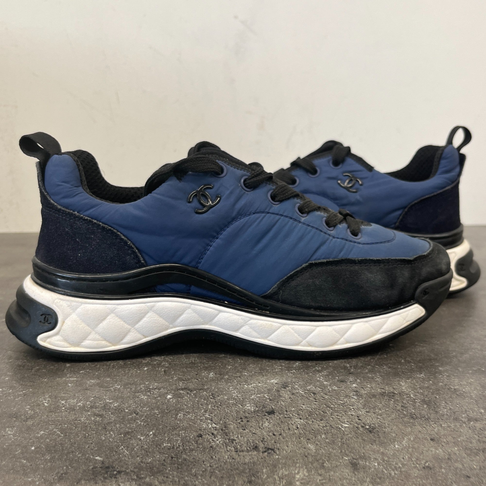 Women's Cc Logo Runner Low Trainers Blue Size EU 38.5 / UK 5.5