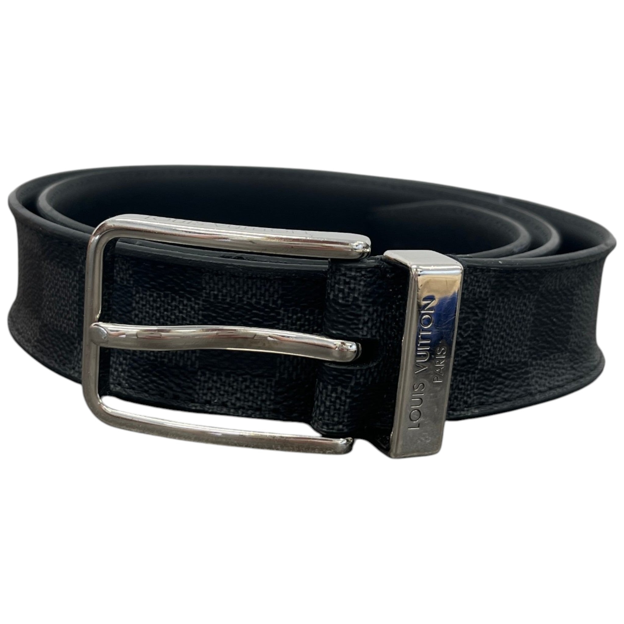 Men's Damier Eclipse Belt Black Size Waist 38"