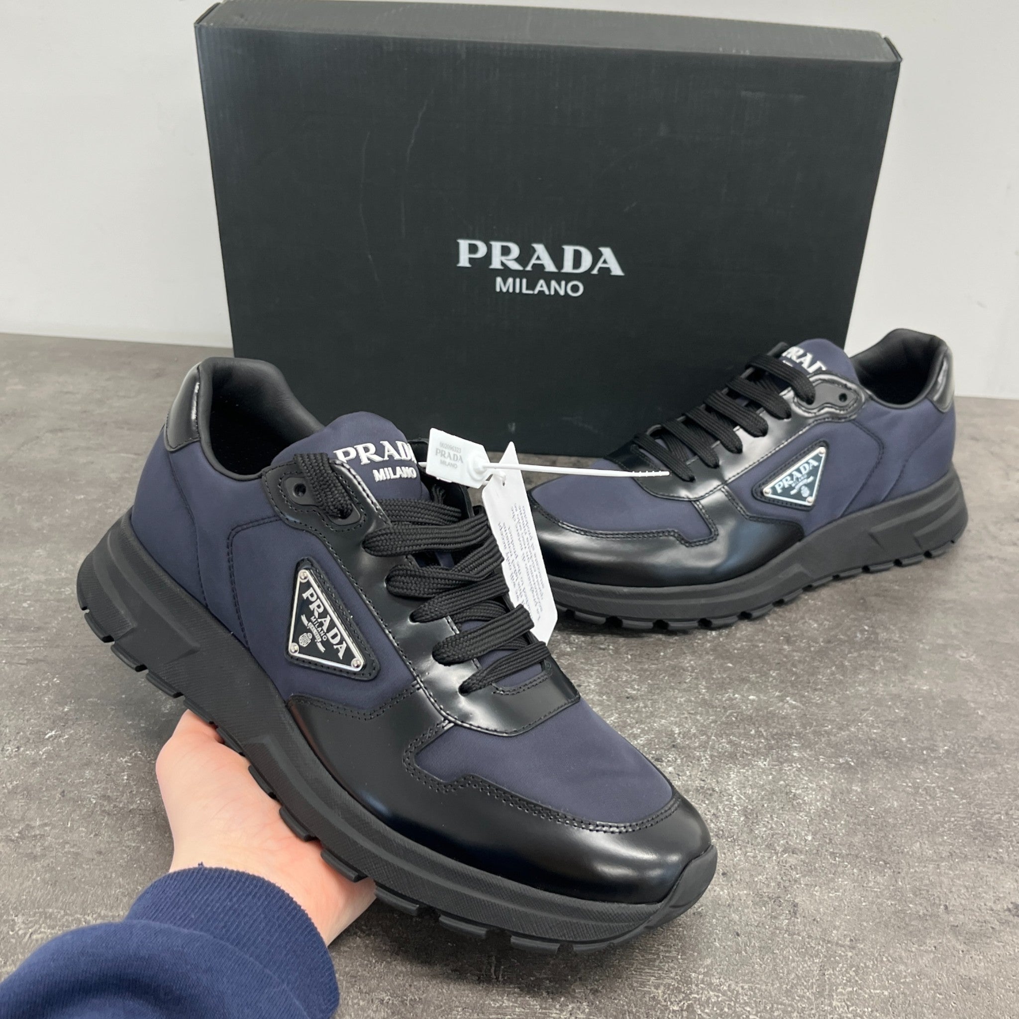 Men's Prax 01 Re-Nylon Low Trainers Navy Size EU 45 / UK 11
