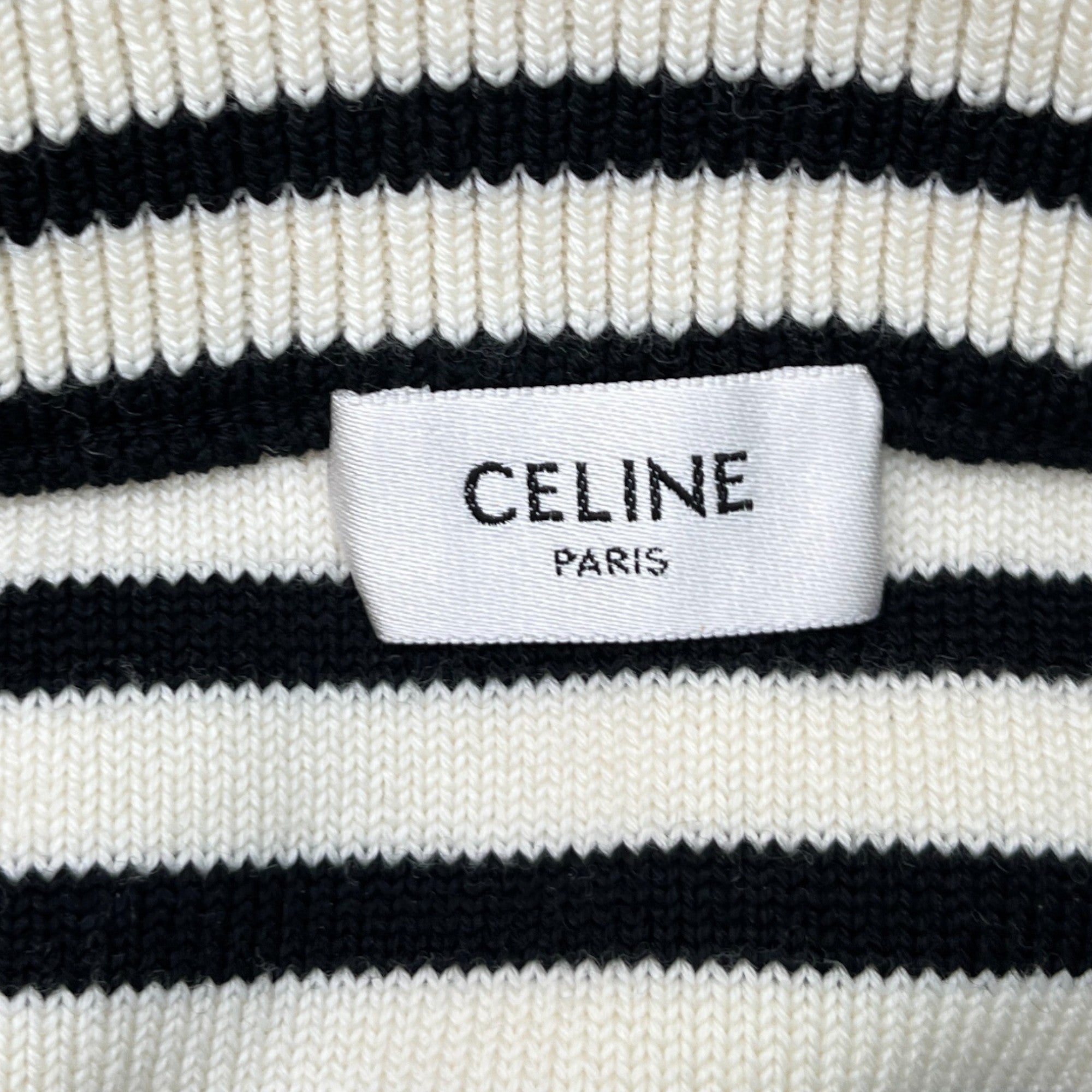 Women's Marinière Striped Knit Mini Dress Top Cream Size L