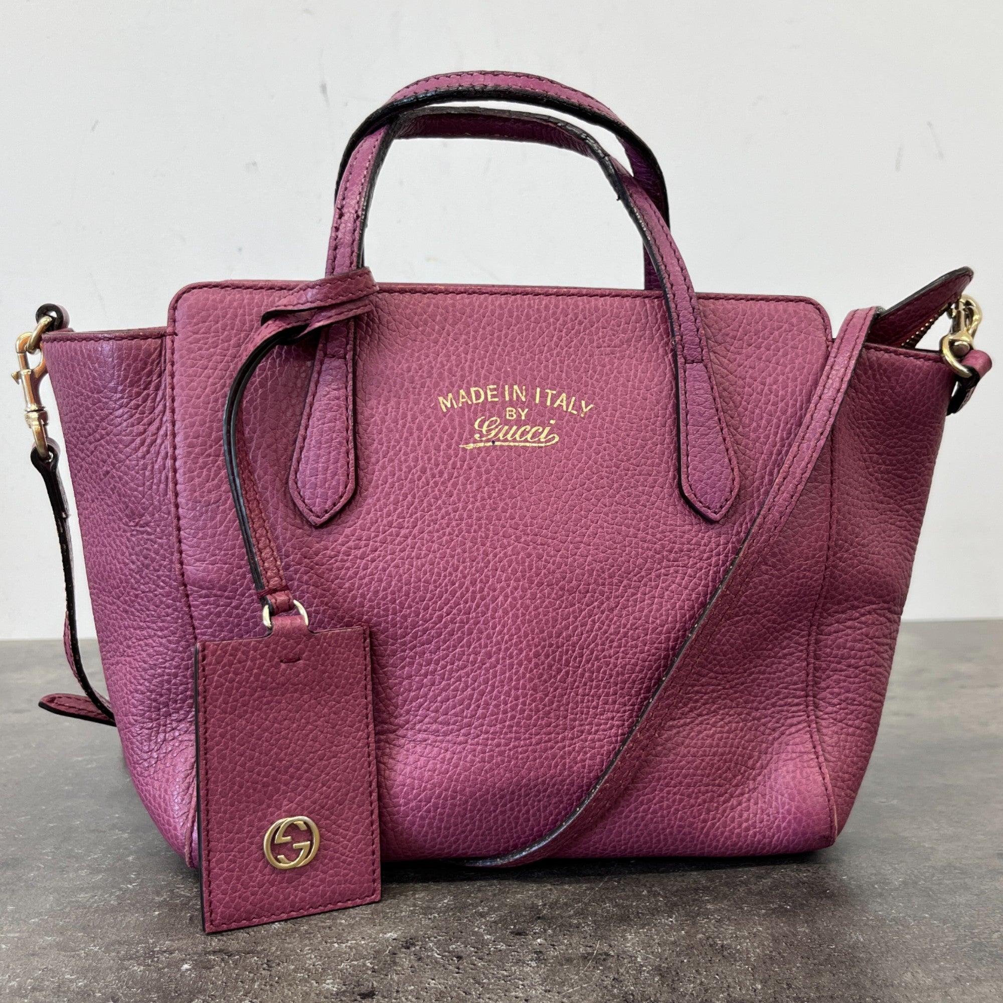 Women's Small Swing Tote Bag Purple