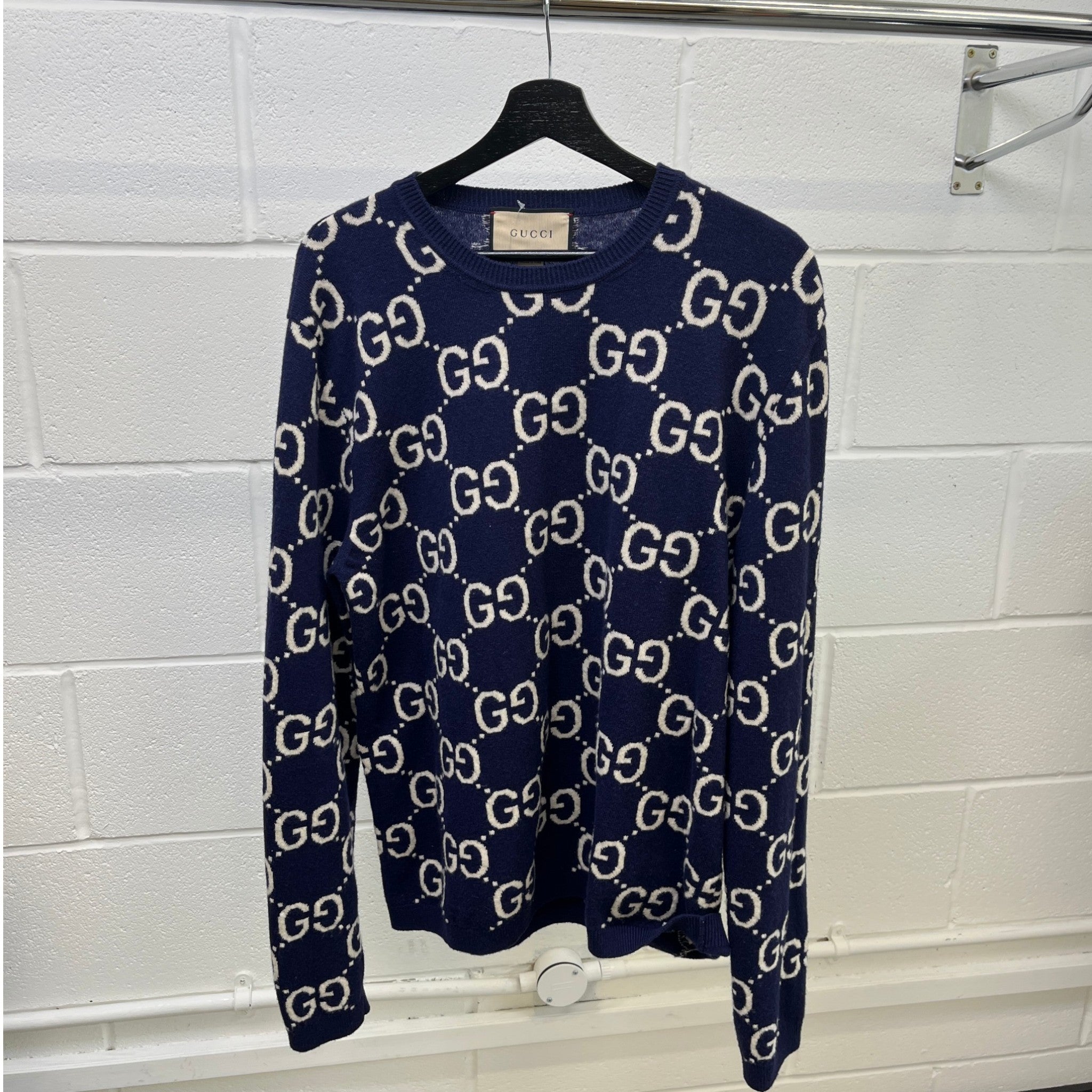 Men's Gg Supreme Jumper Navy Size XL