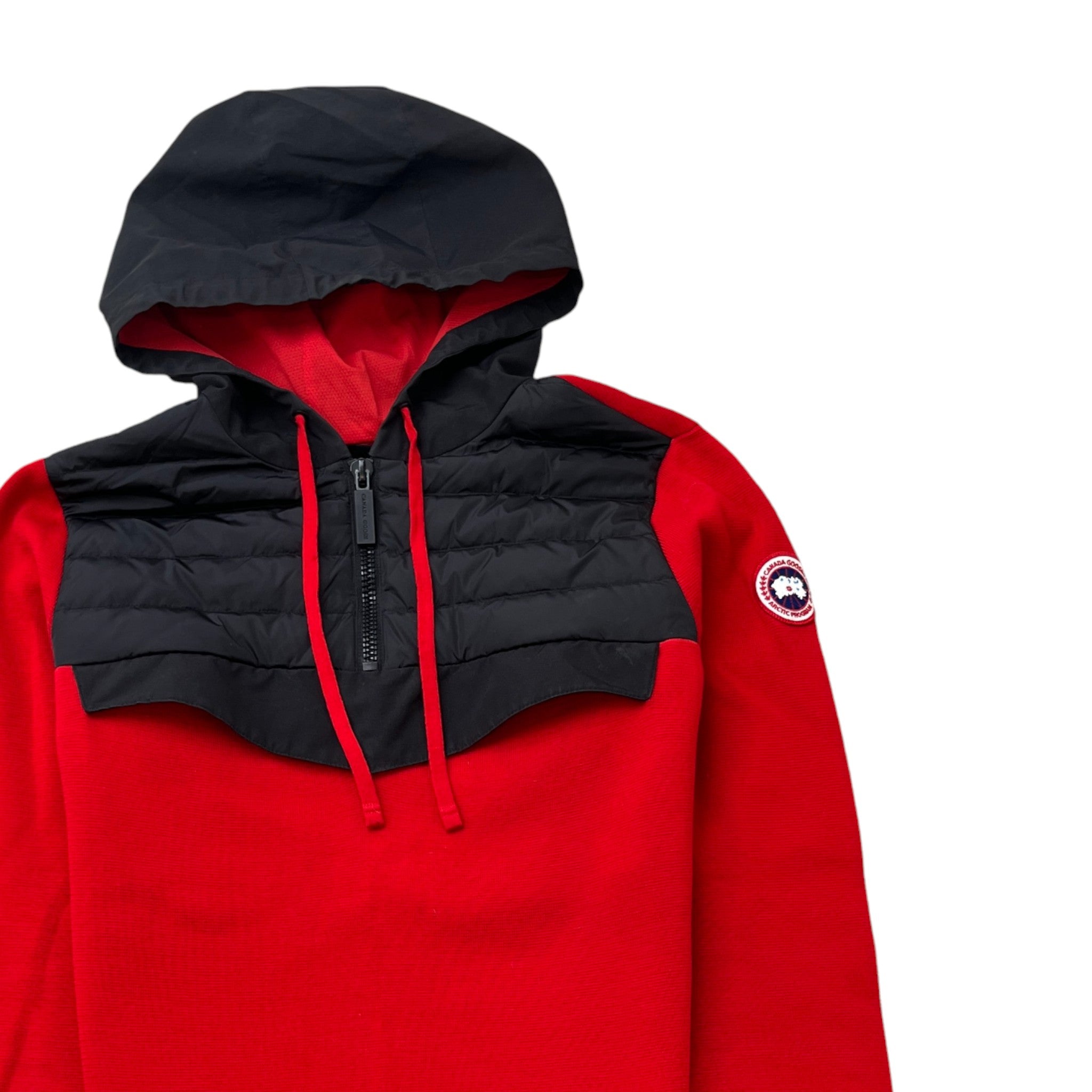 Men's Hybridge Knit Anorak Jumper Red Size M