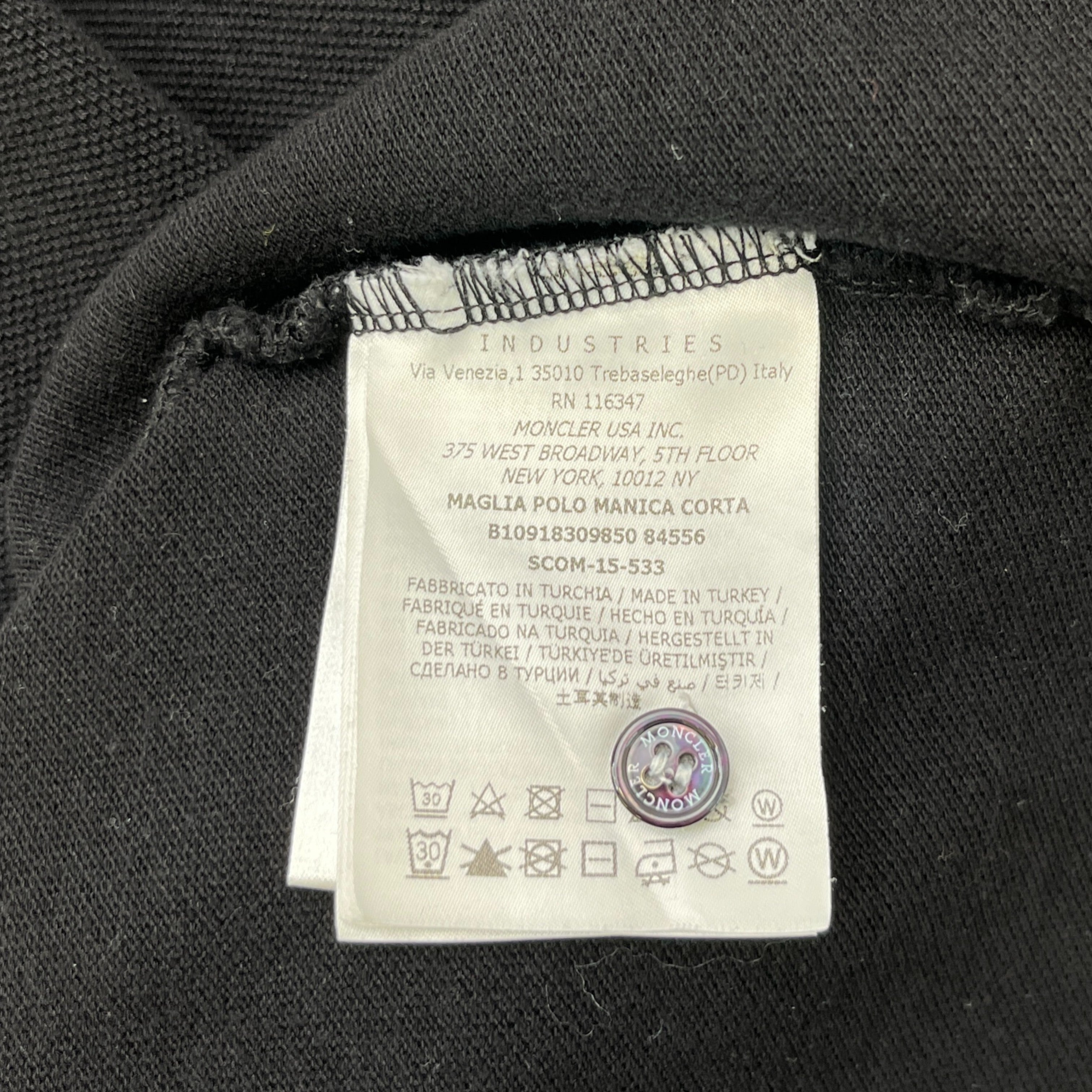 Men's Maglia Polo Shirt Black Size M