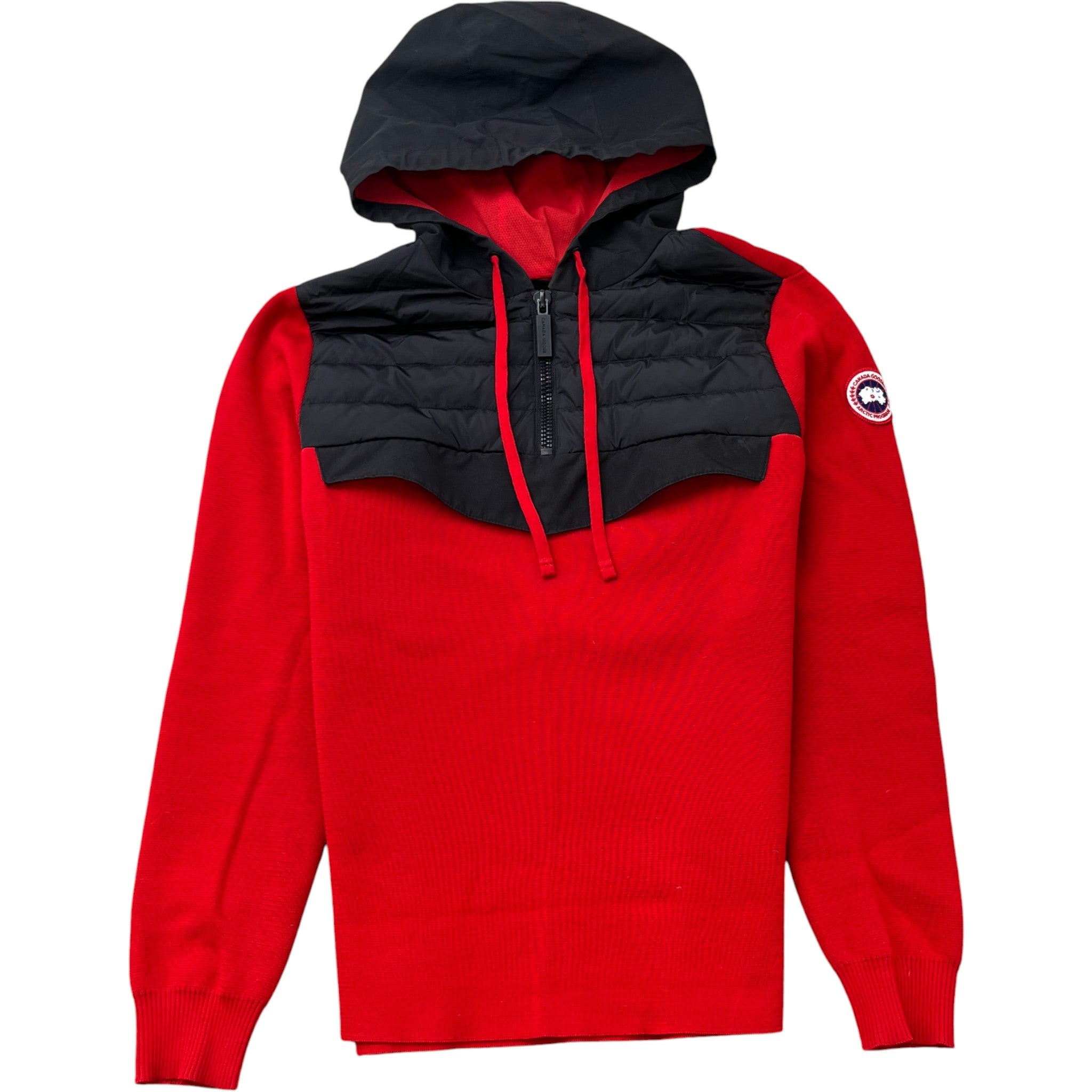 Men's Hybridge Knit Anorak Jumper Red Size M