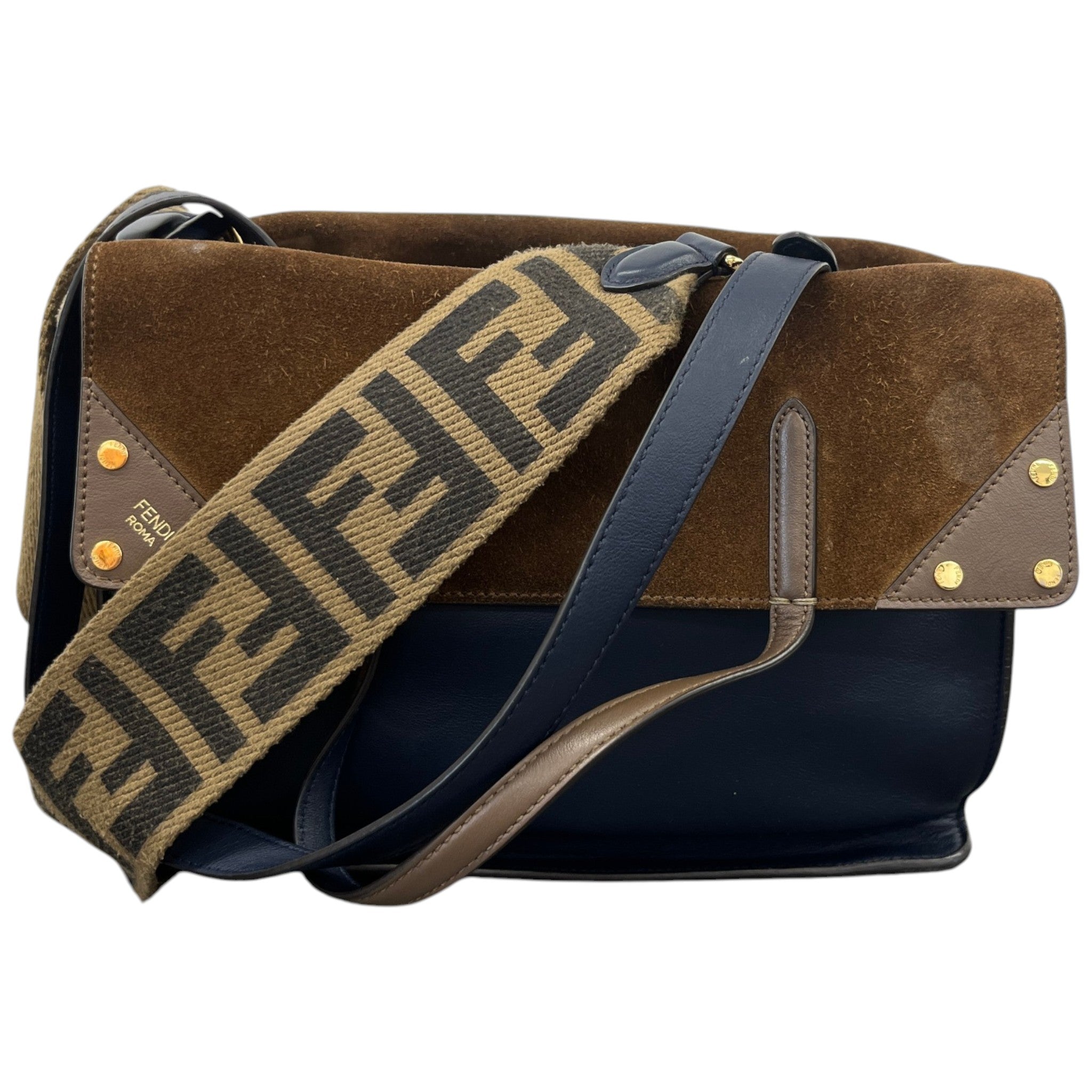 Women's Flip Ff Logo Strap Handbag Brown