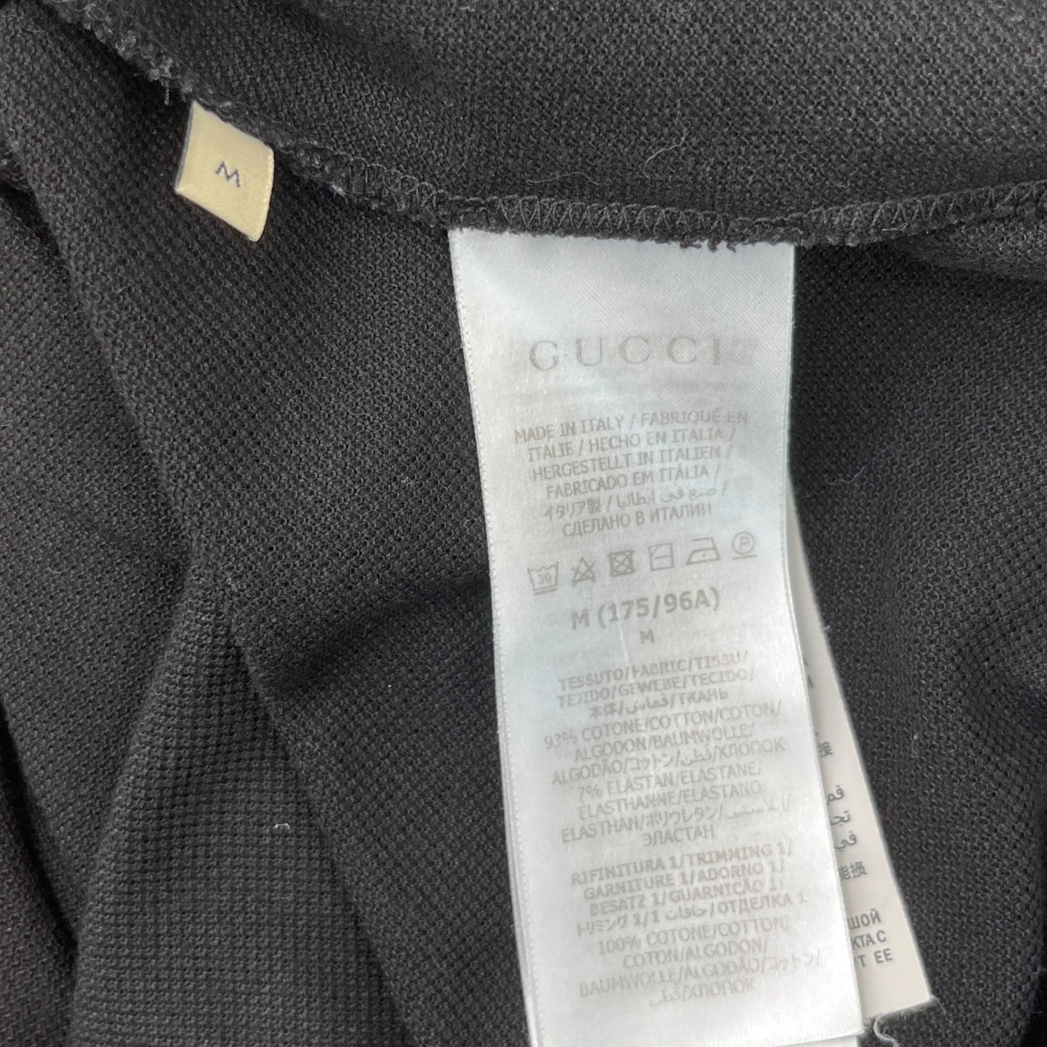 Men's Interlocking G Polo Shirt Black Size M