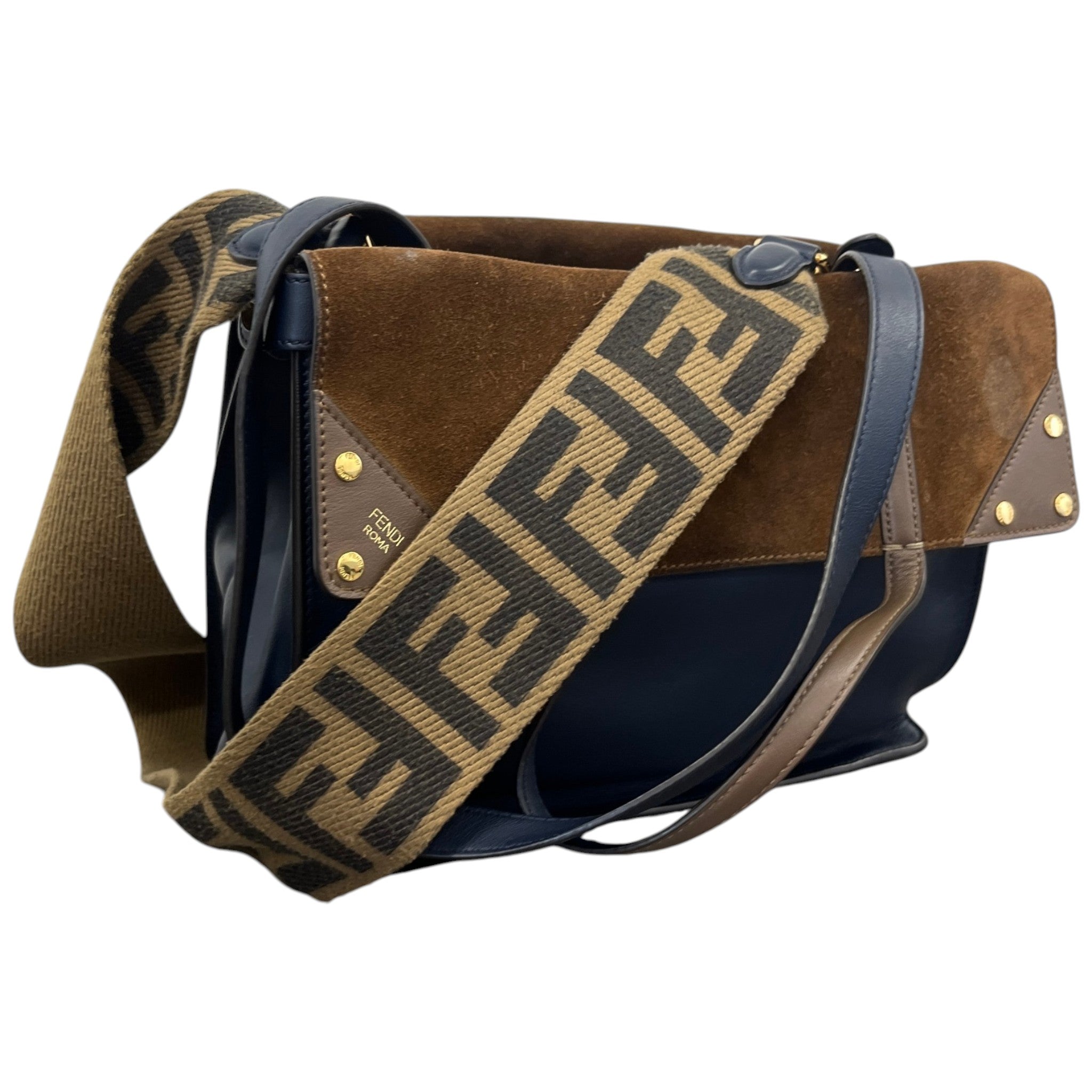 Women's Flip Ff Logo Strap Handbag Brown