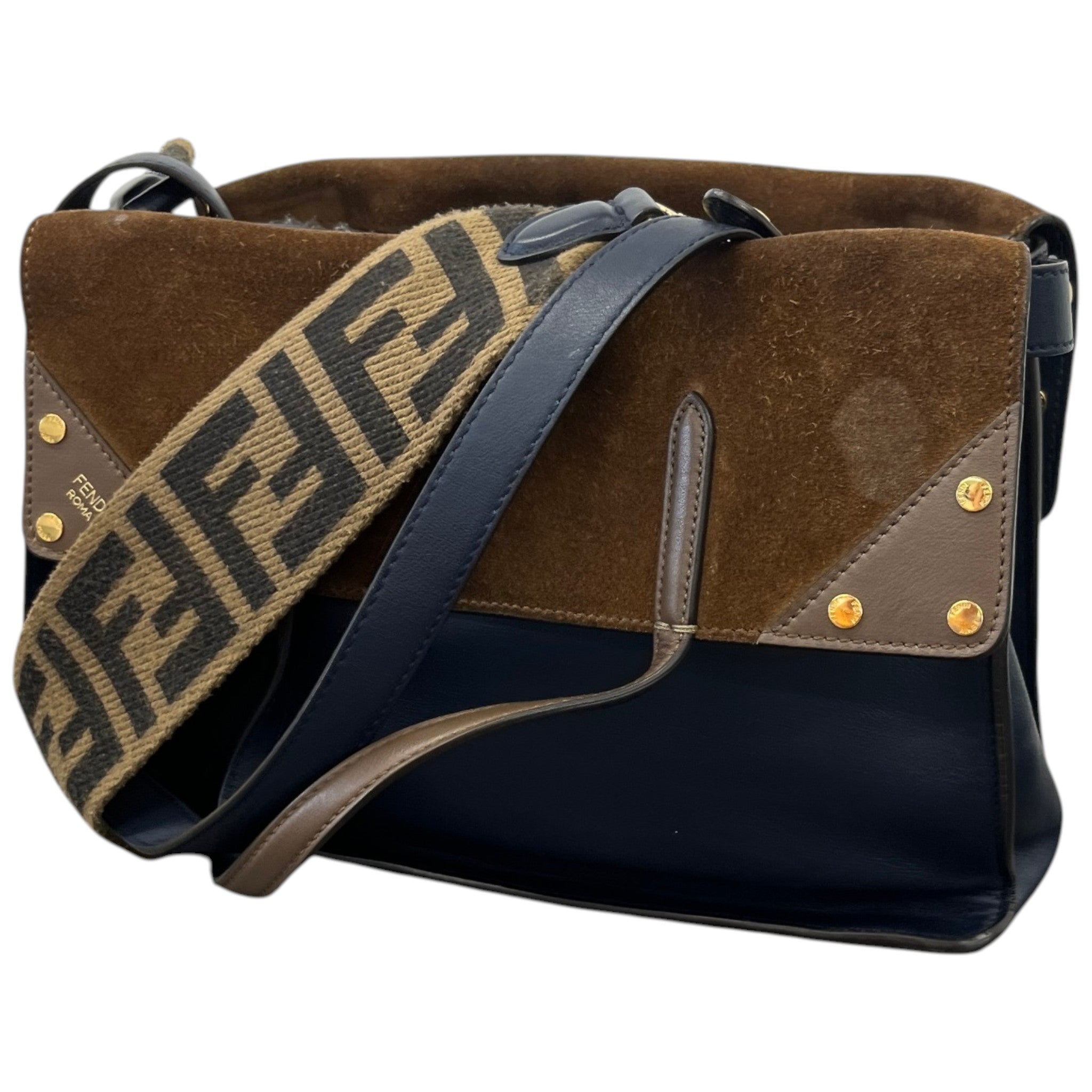 Women's Flip Ff Logo Strap Handbag Brown