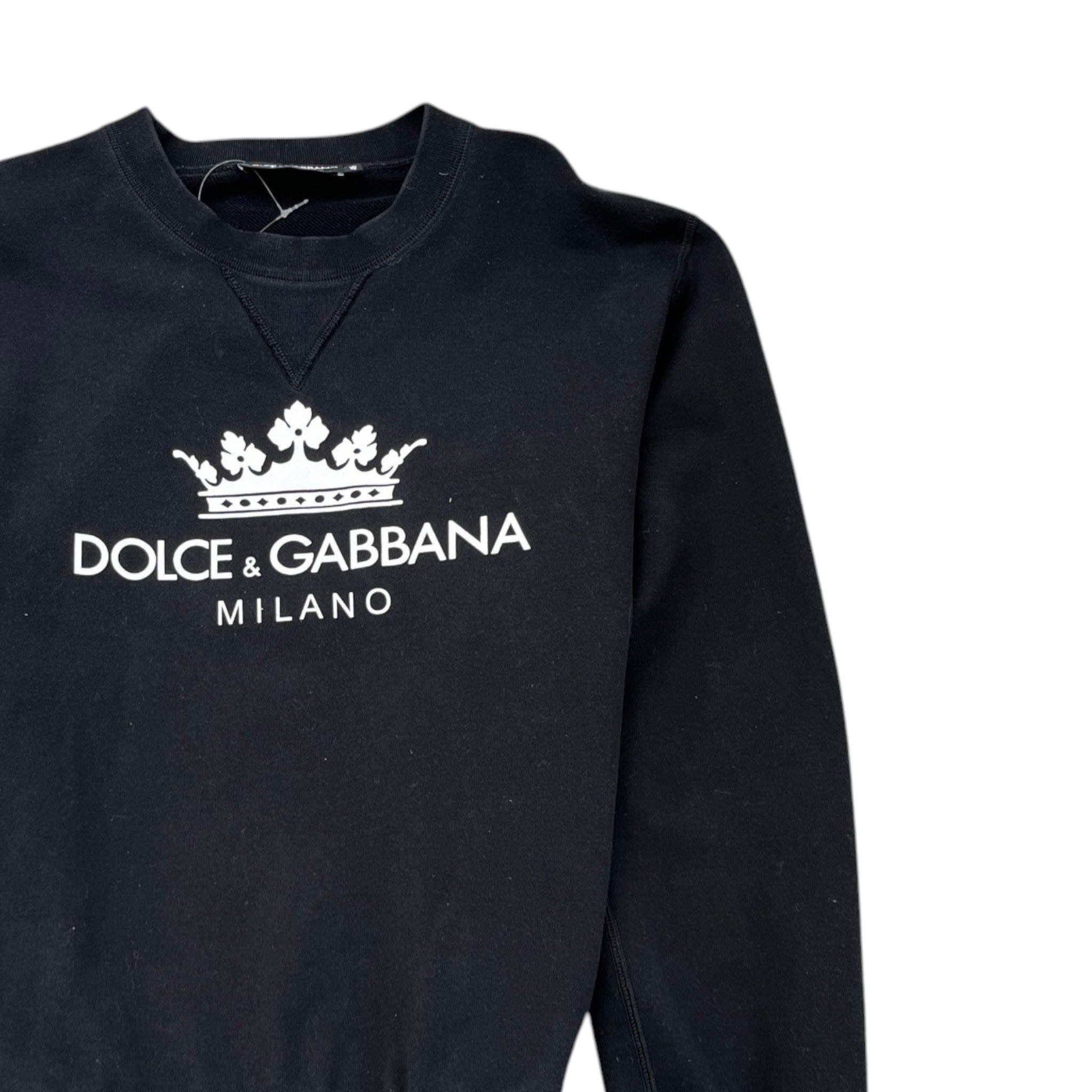 Men's Logo Print Sweatshirt Black Size IT 46 / UK S