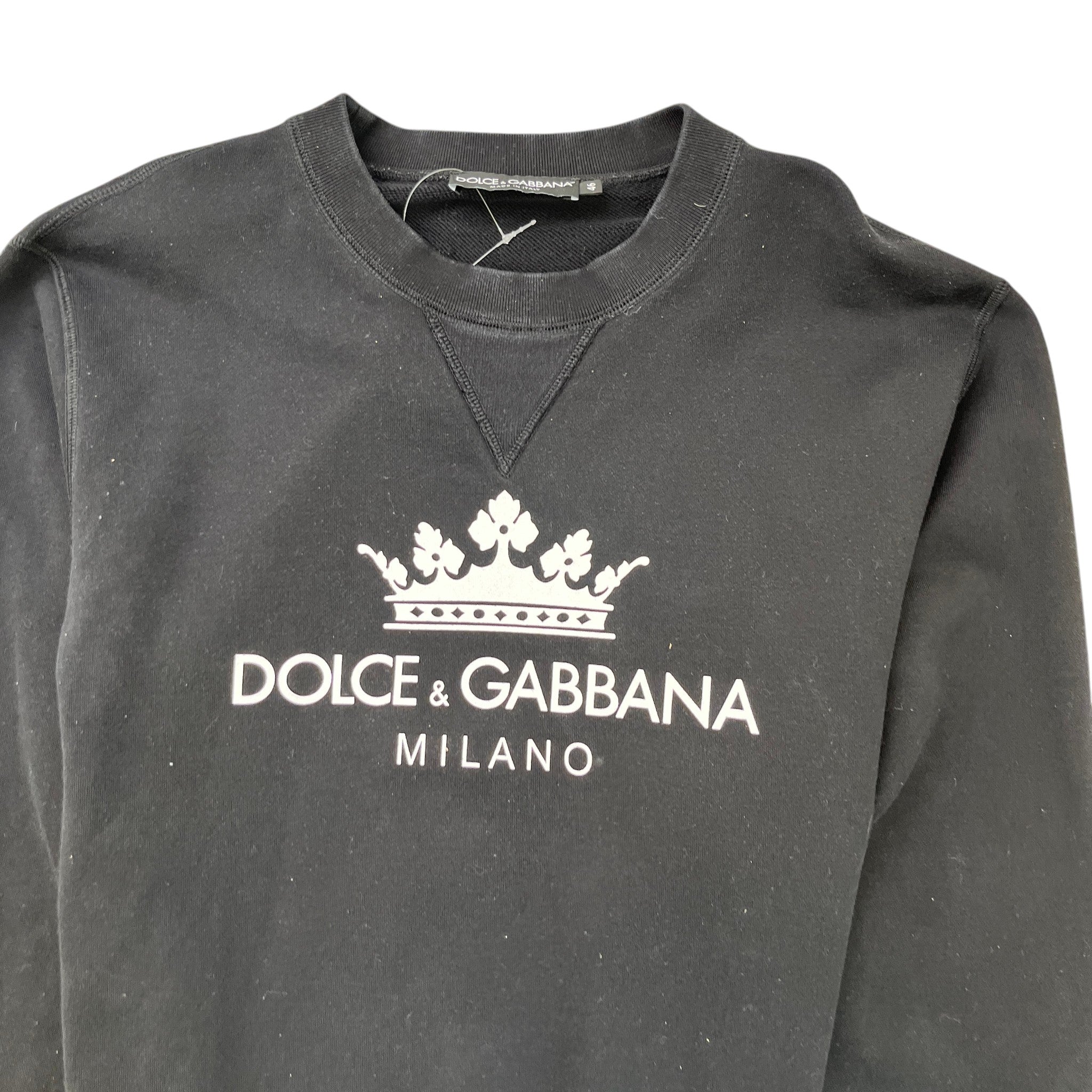 Men's Logo Print Sweatshirt Black Size IT 46 / UK S