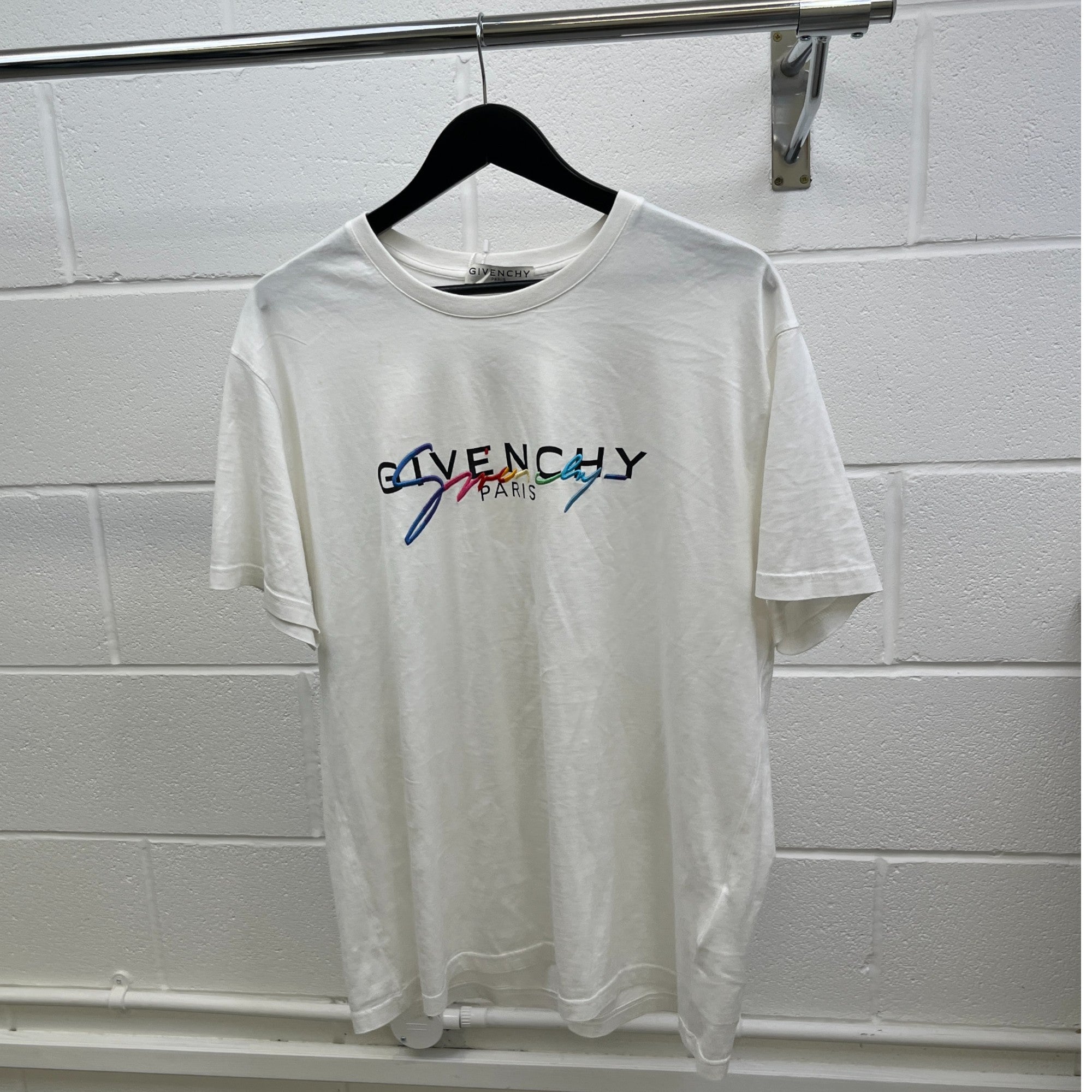 Men's Signature Logo T-Shirt White Size L
