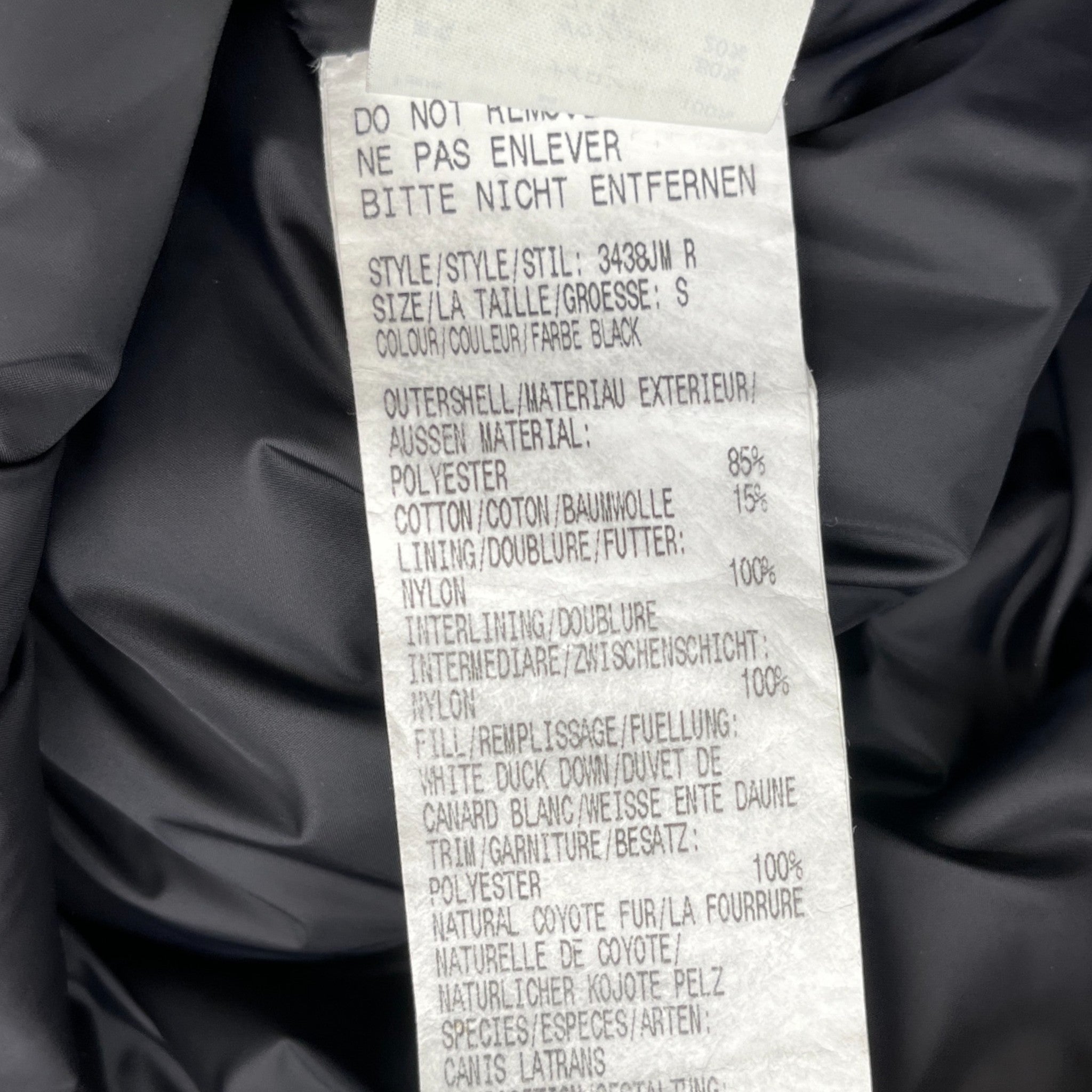 Men's Jasper Down Jacket Black Size S