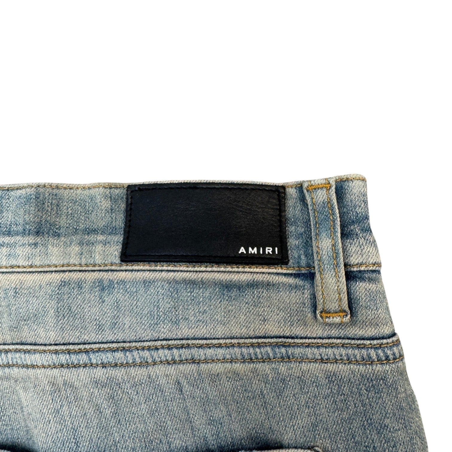 Men's Artpatch Distressed Jeans Blue Size Waist 38"