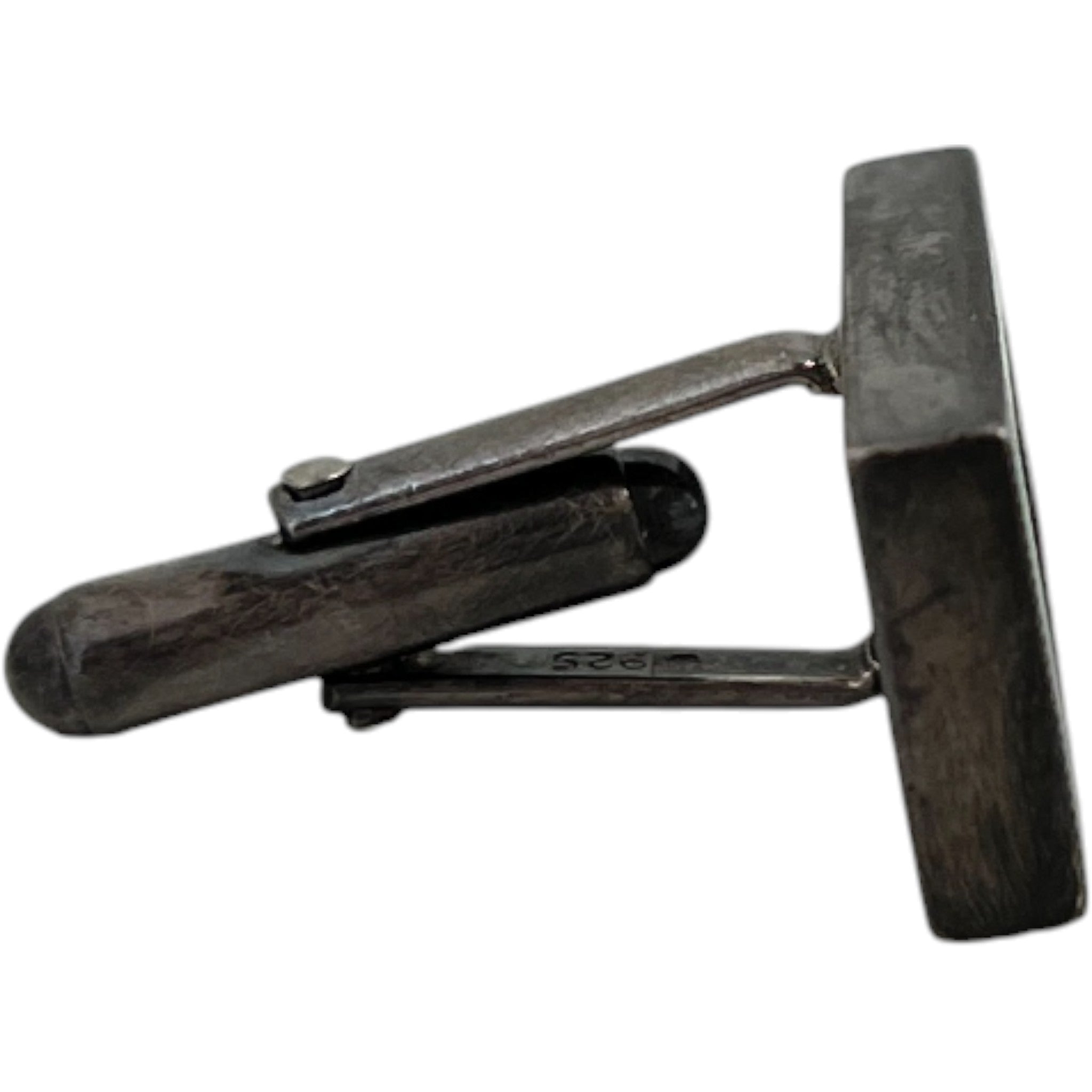 Men's Square G Cufflinks Silver