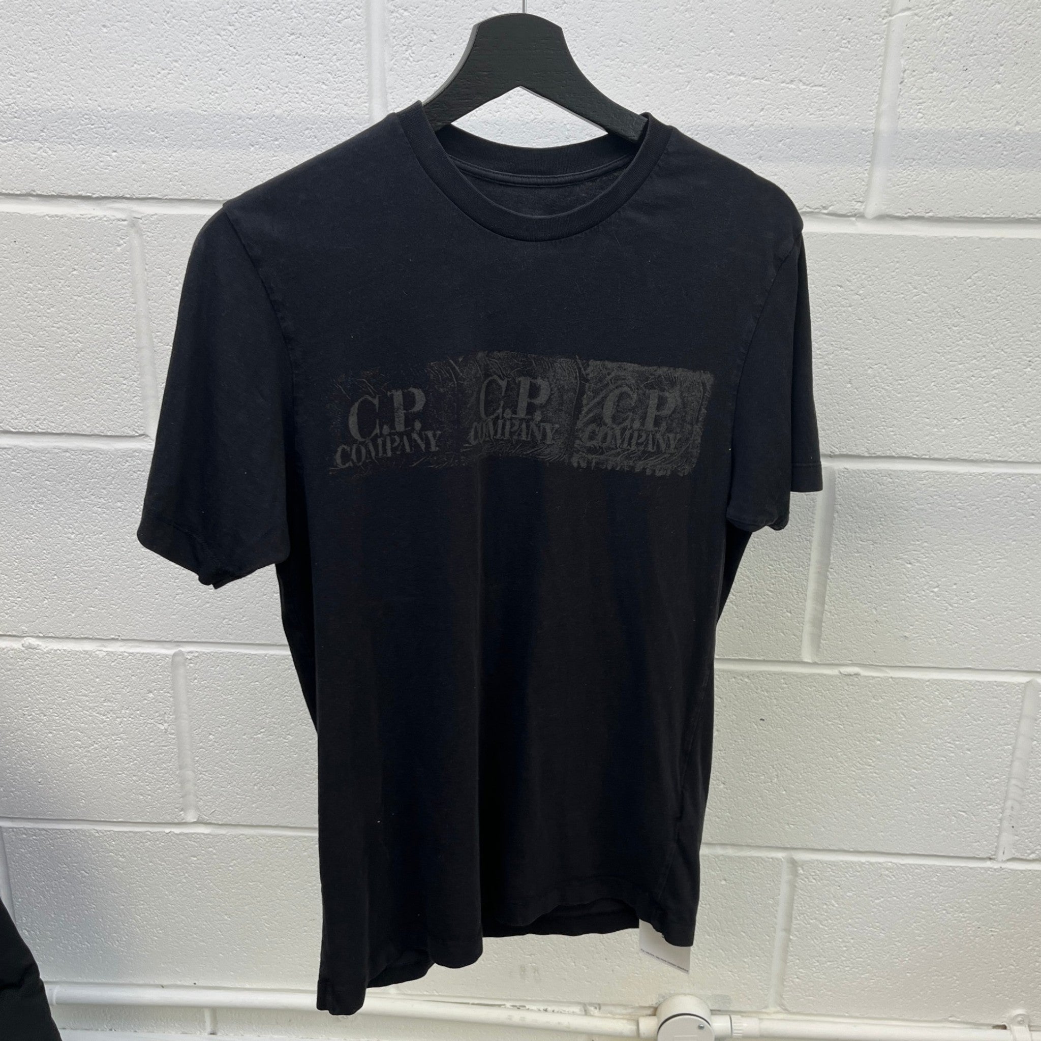 Men's Logo Print T-Shirt Black Size S