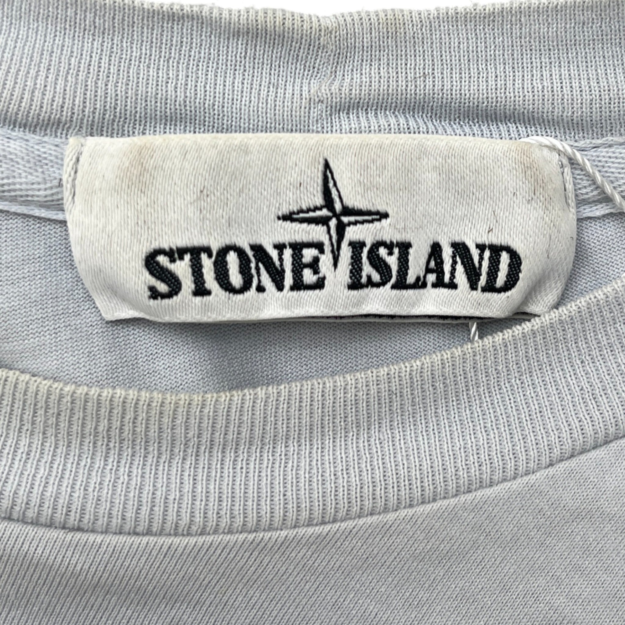 Men's Applique Logo T-Shirt Blue Size S