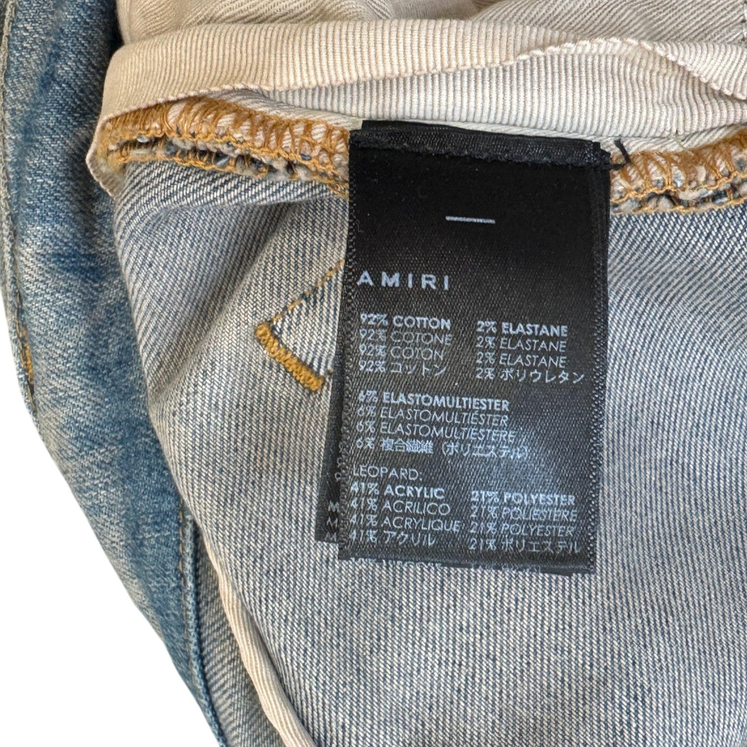 Men's Artpatch Distressed Jeans Blue Size Waist 38"