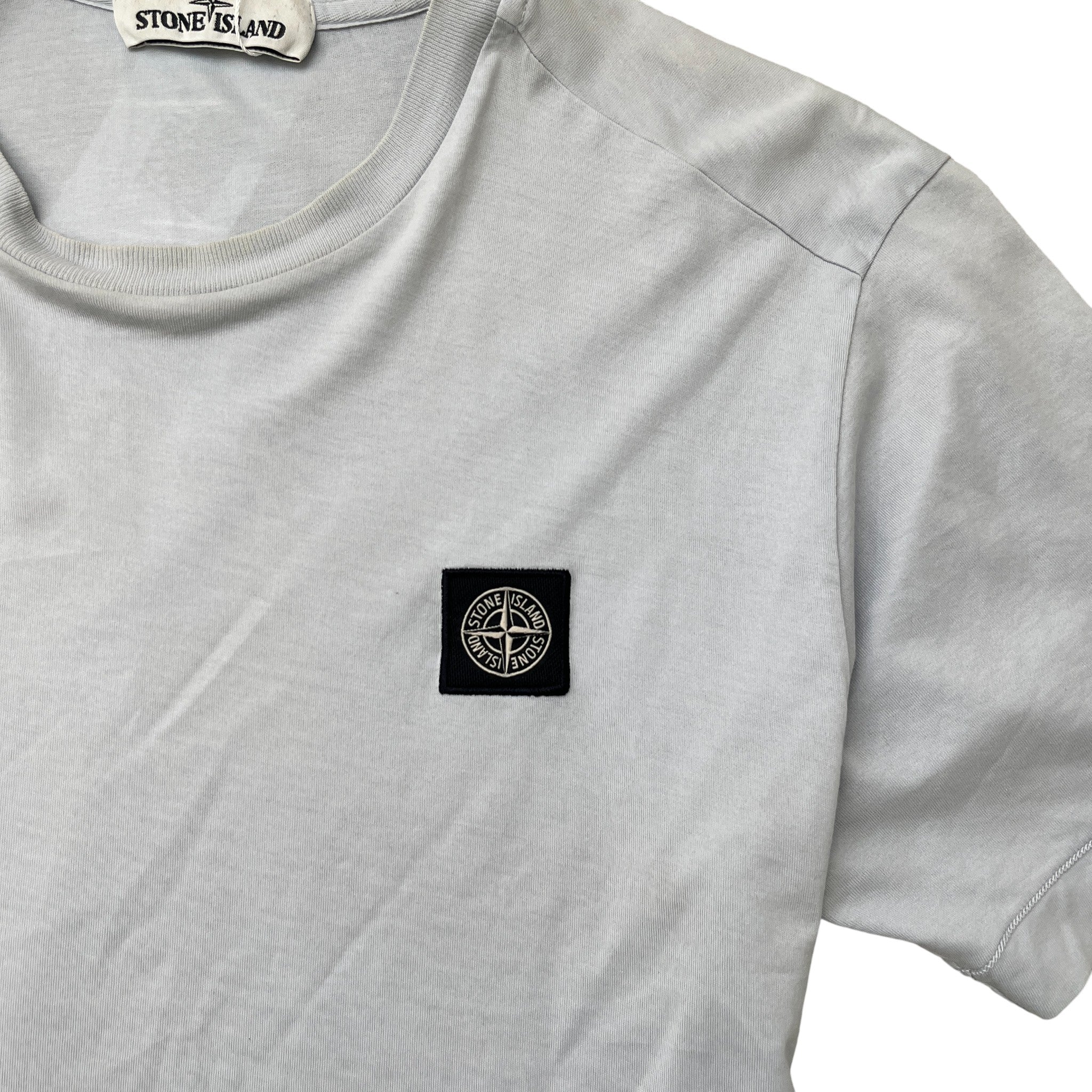 Men's Applique Logo T-Shirt Blue Size S